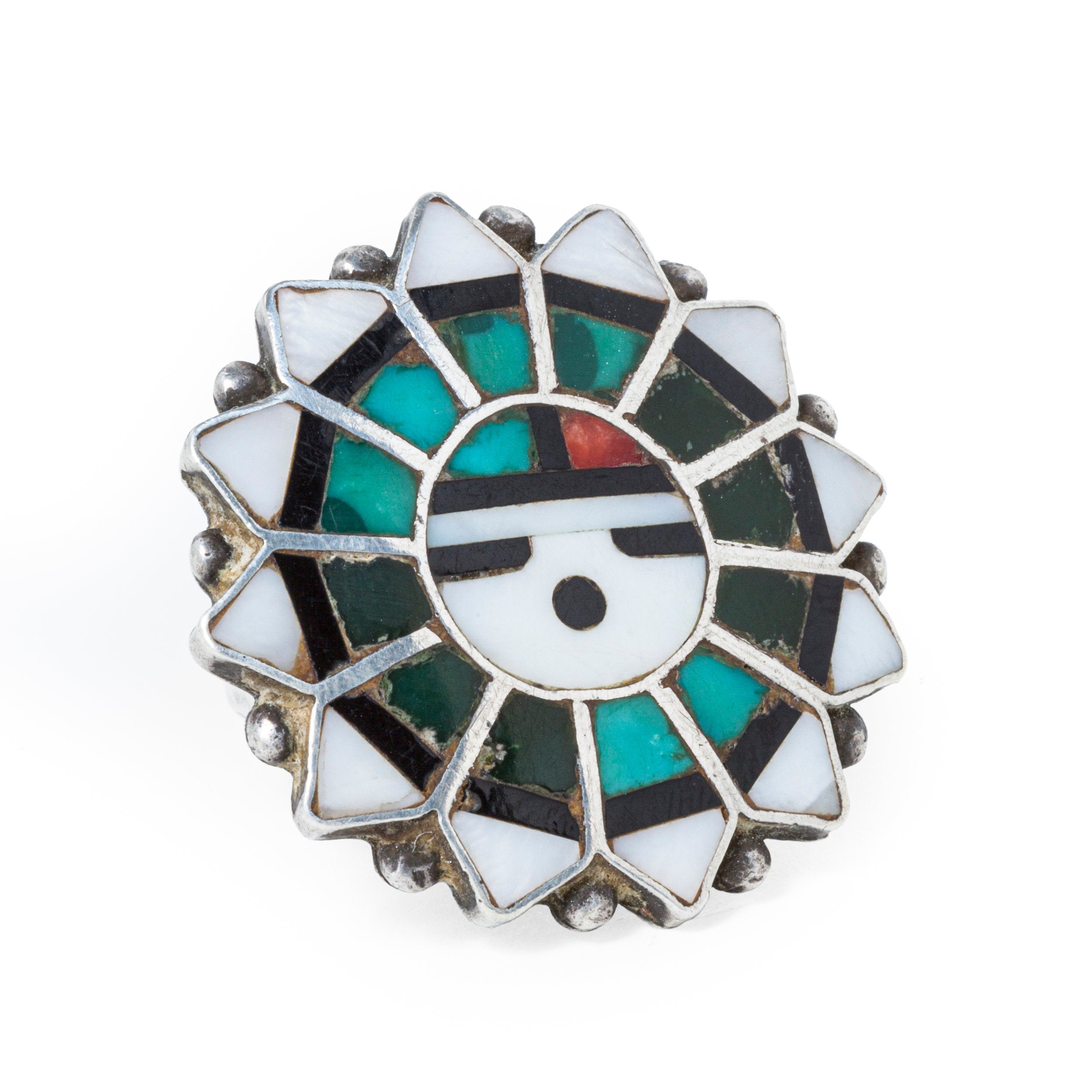 Vintage Zuni Sunface Ring, c. 1950