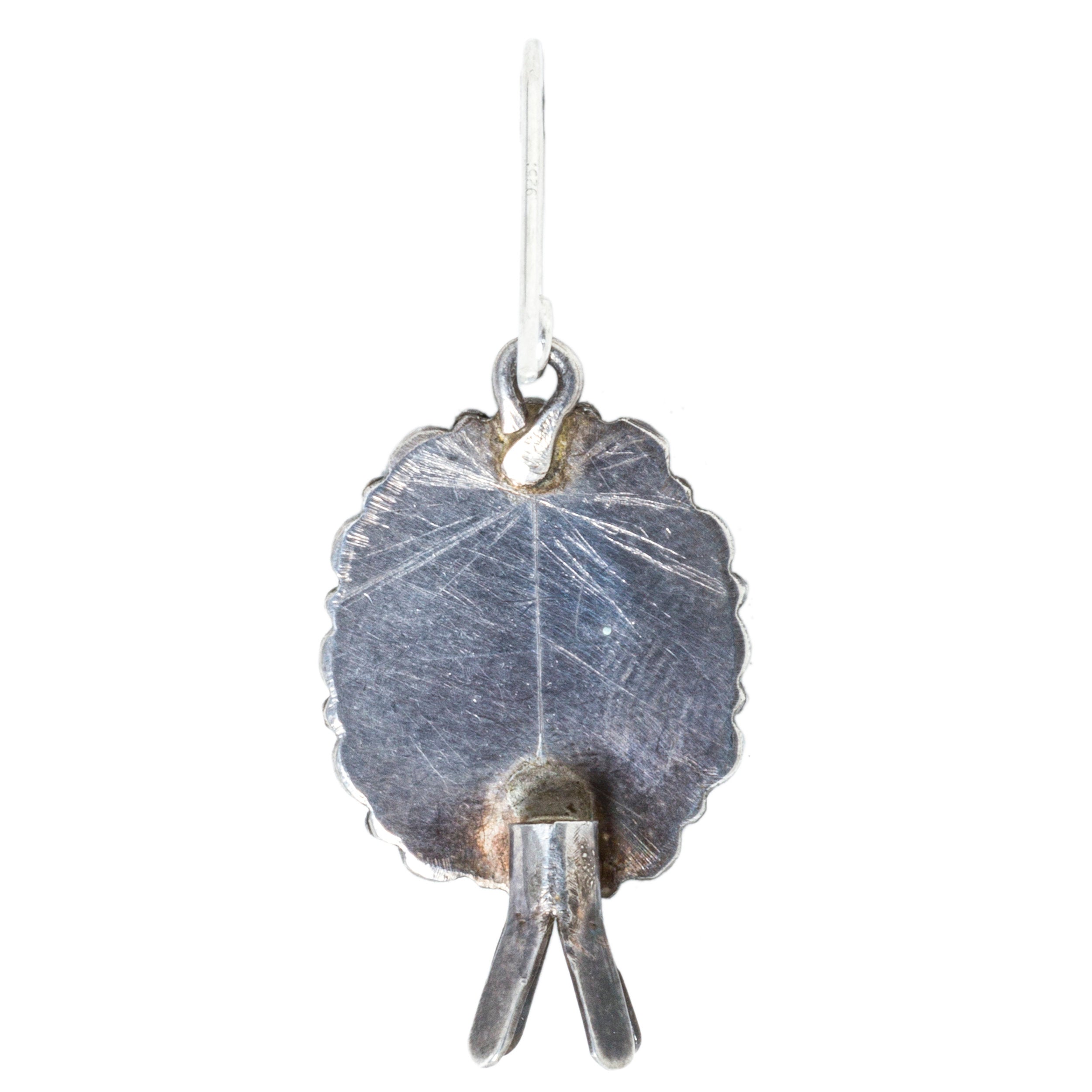 Vintage Zuni Easter Blue Petit Point Earrings, c. 1950