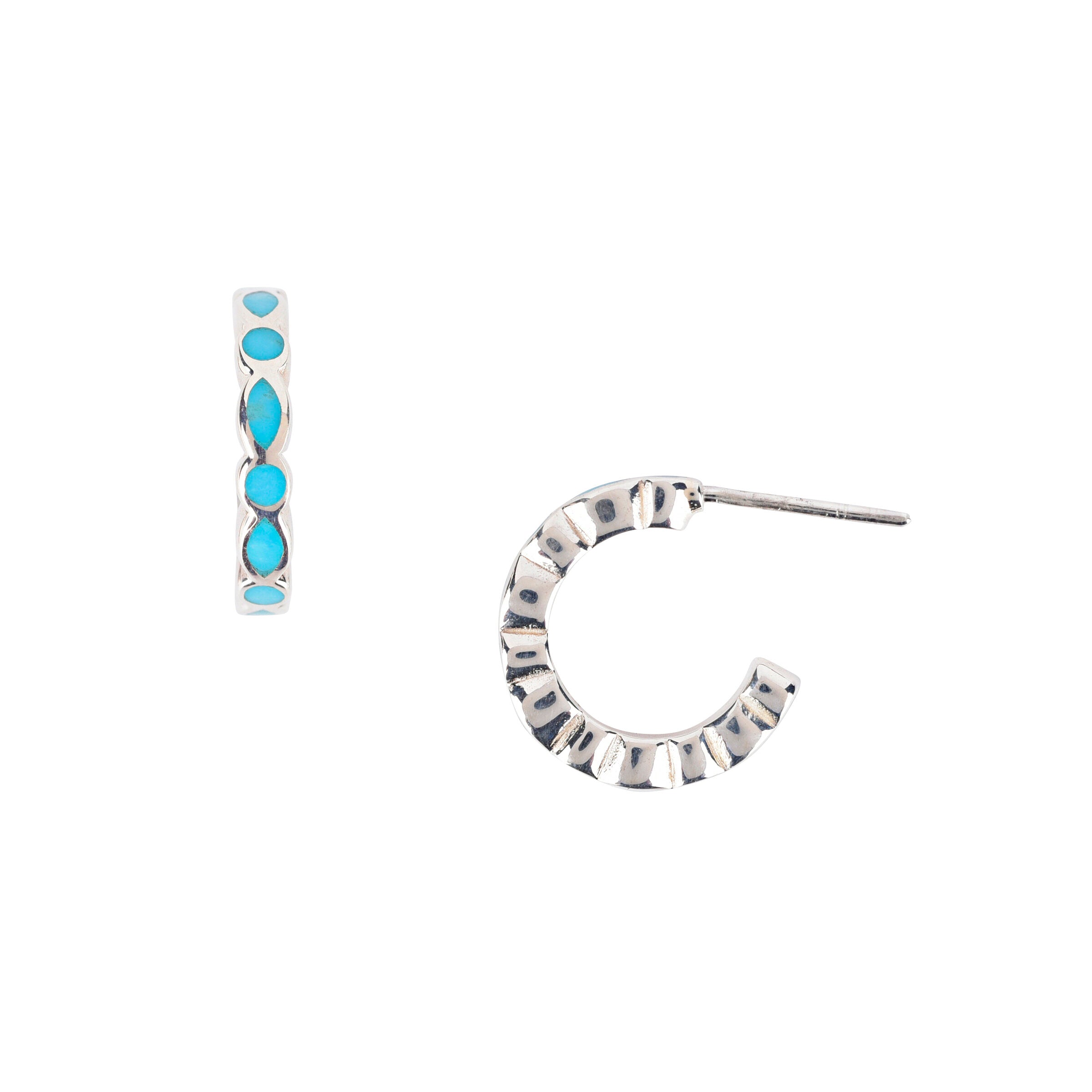 Small Hoop Turquoise Earring