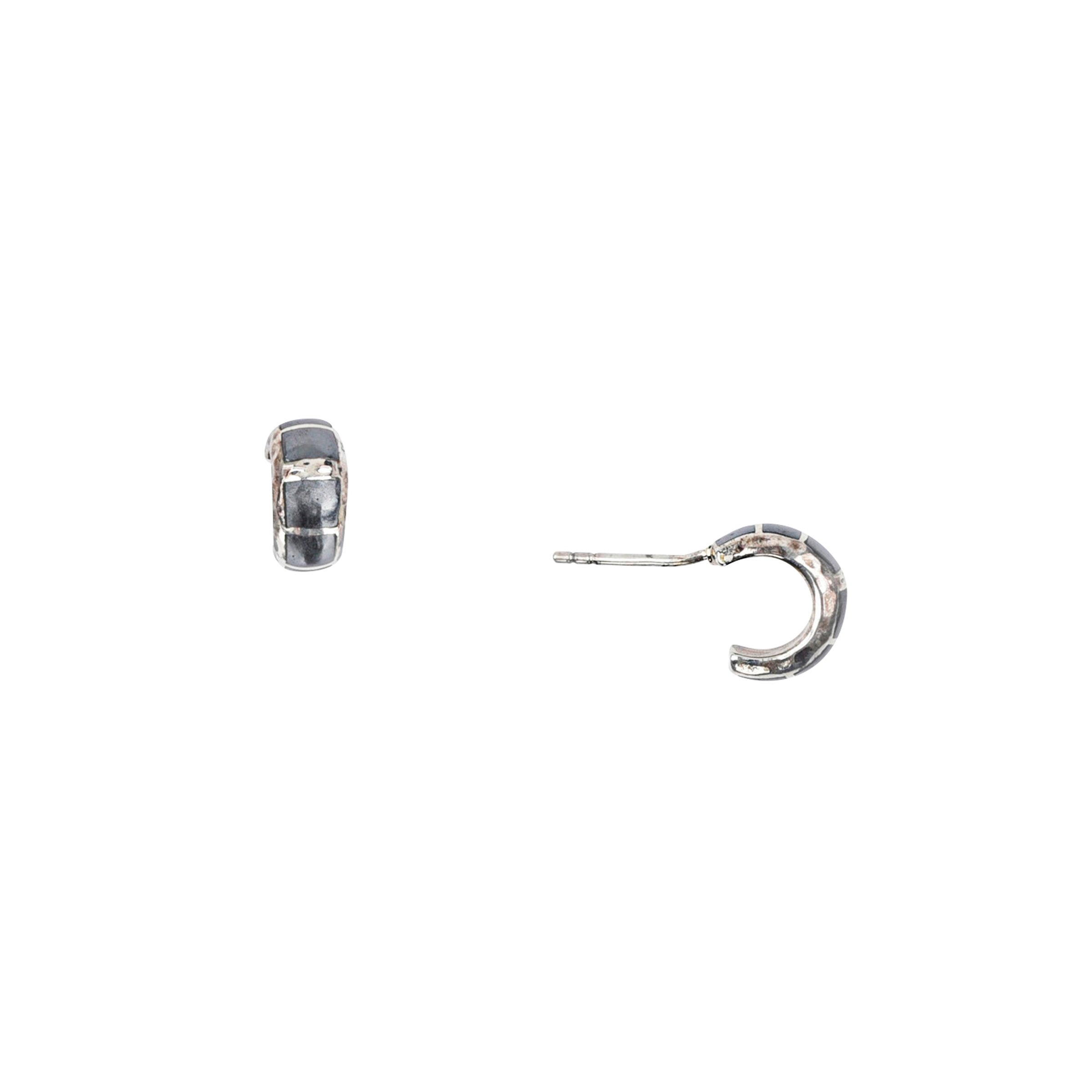 Hammered Edge Hoop Earrings