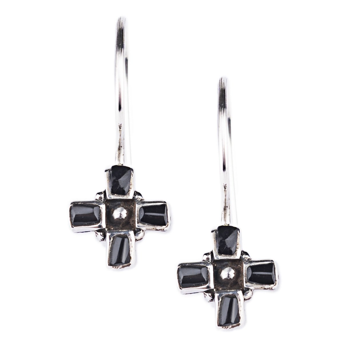 Turquoise Cross Earrings