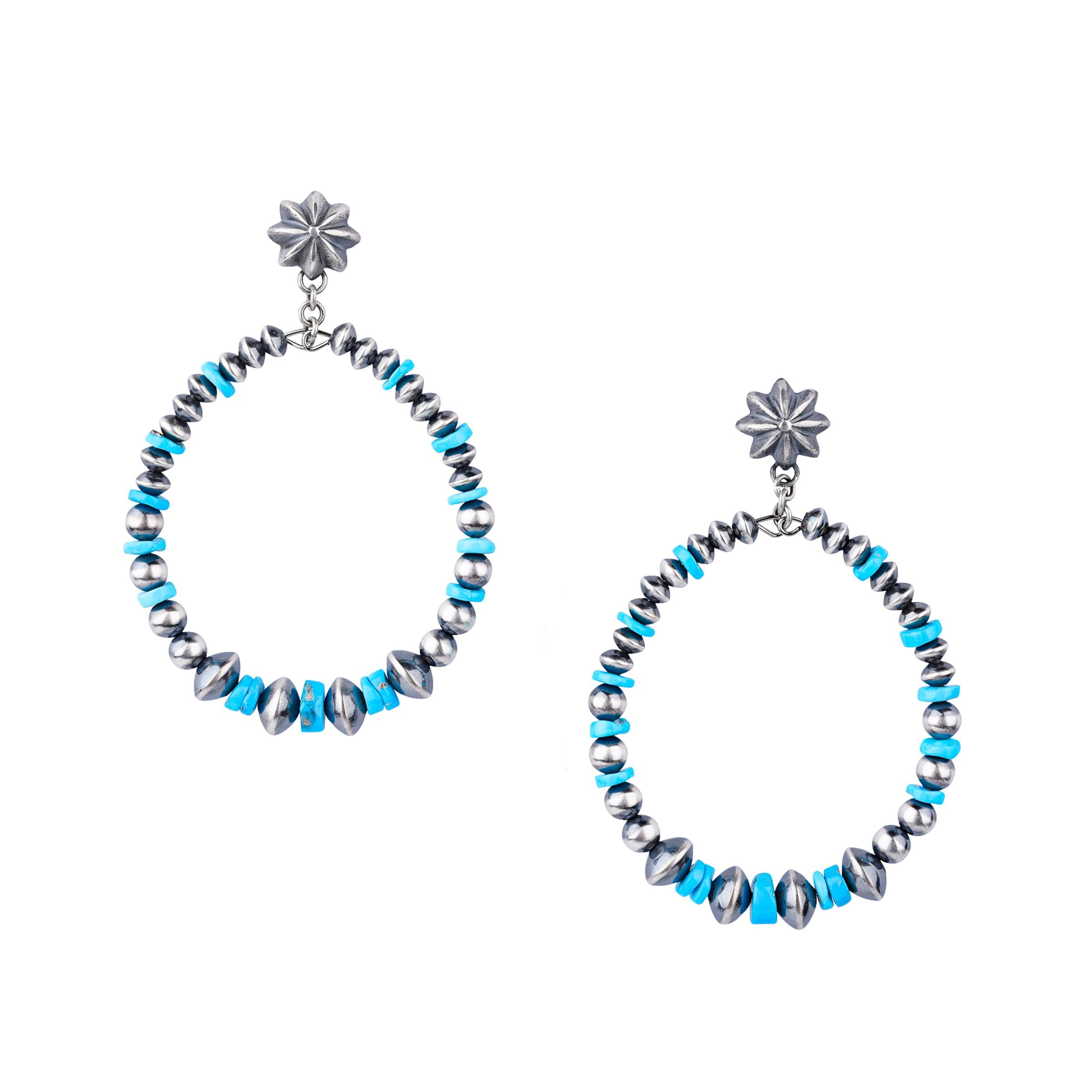 Turquoise Valley Hoop Earrings