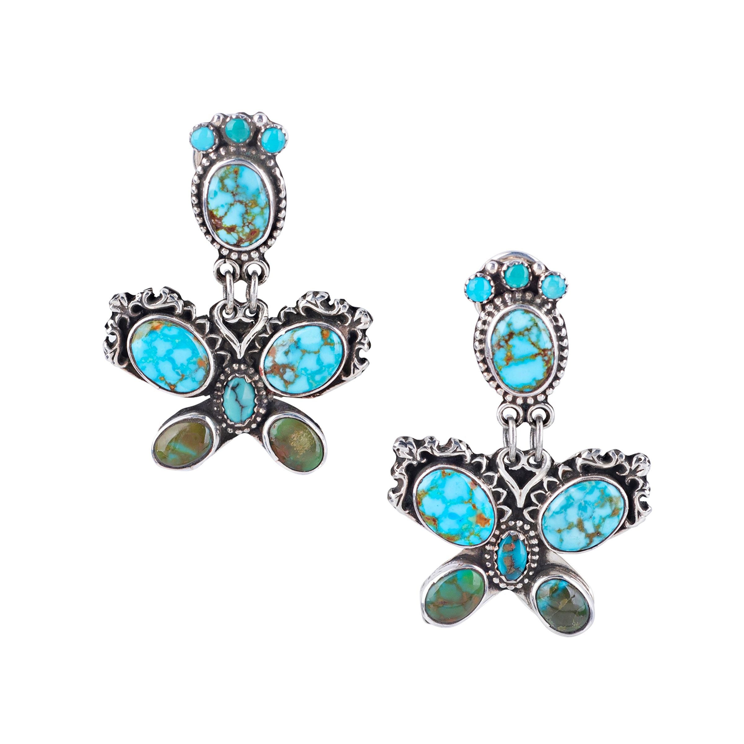 Aldrich Art Turquoise Butterfly Earrings