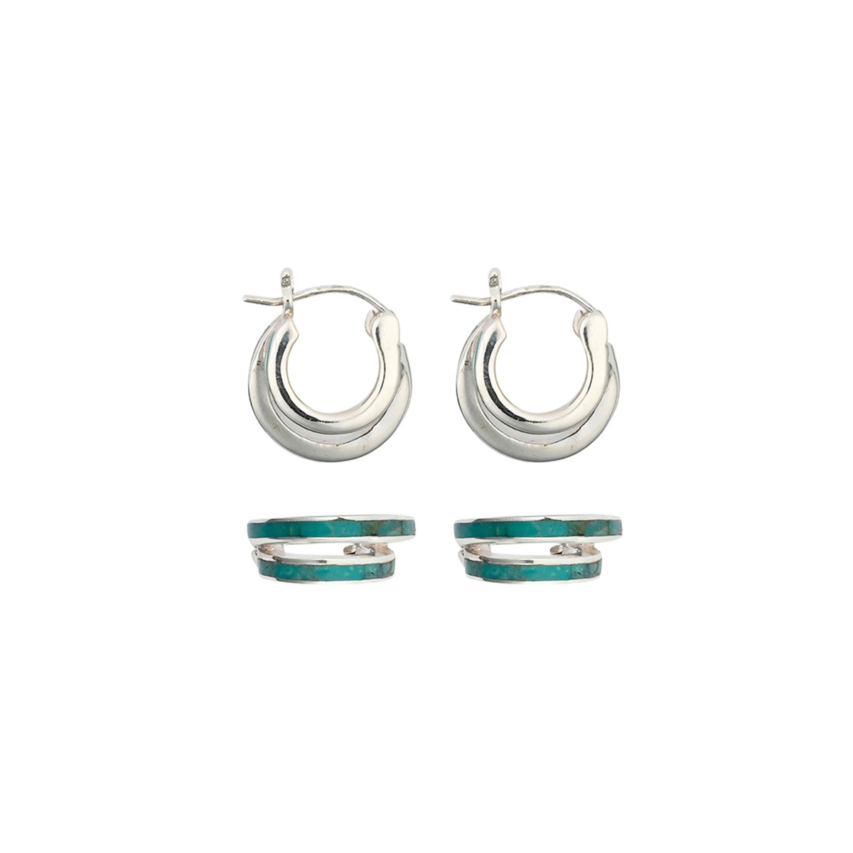Double Take Inlay Hoops