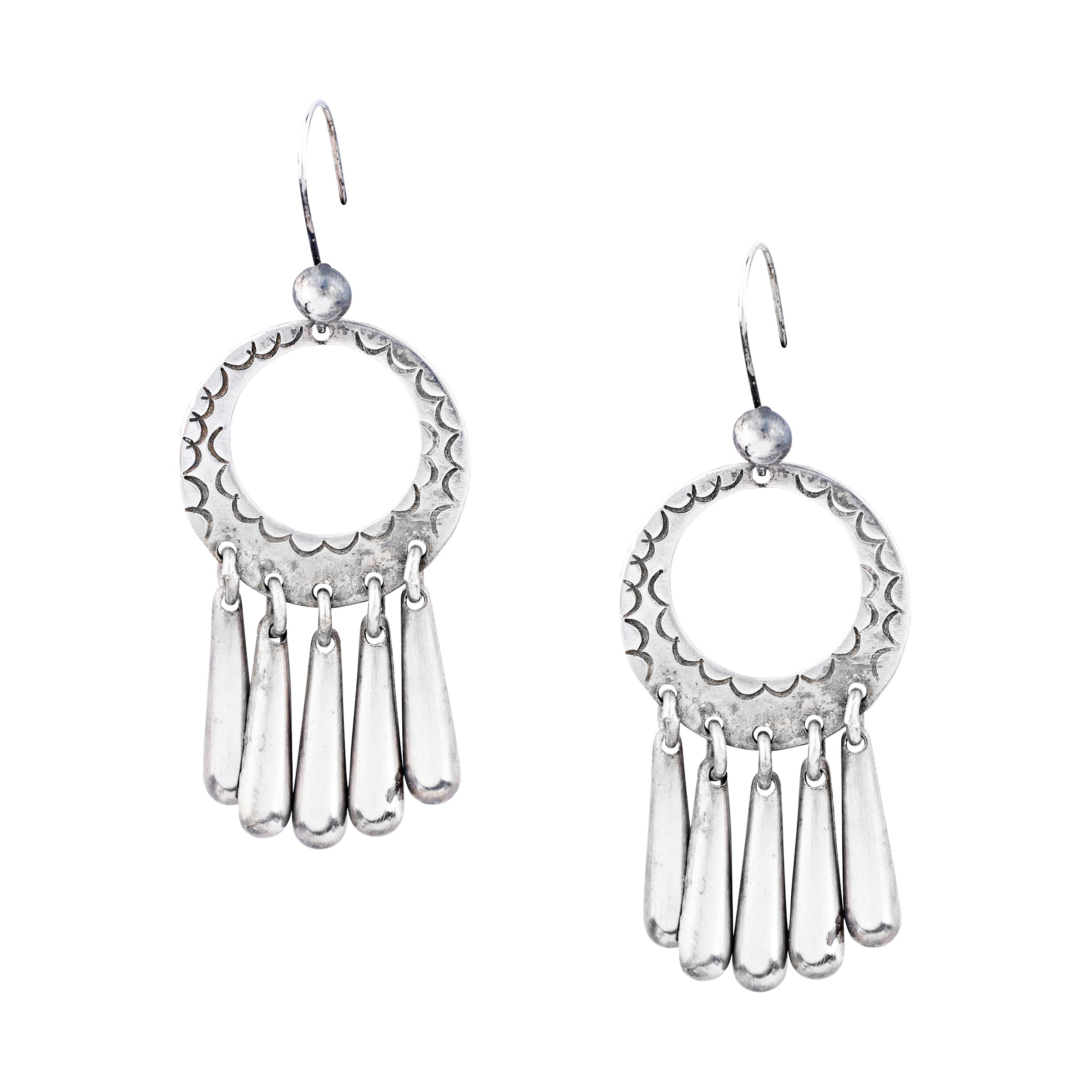 Jock Favour Silver Dangle Earrings