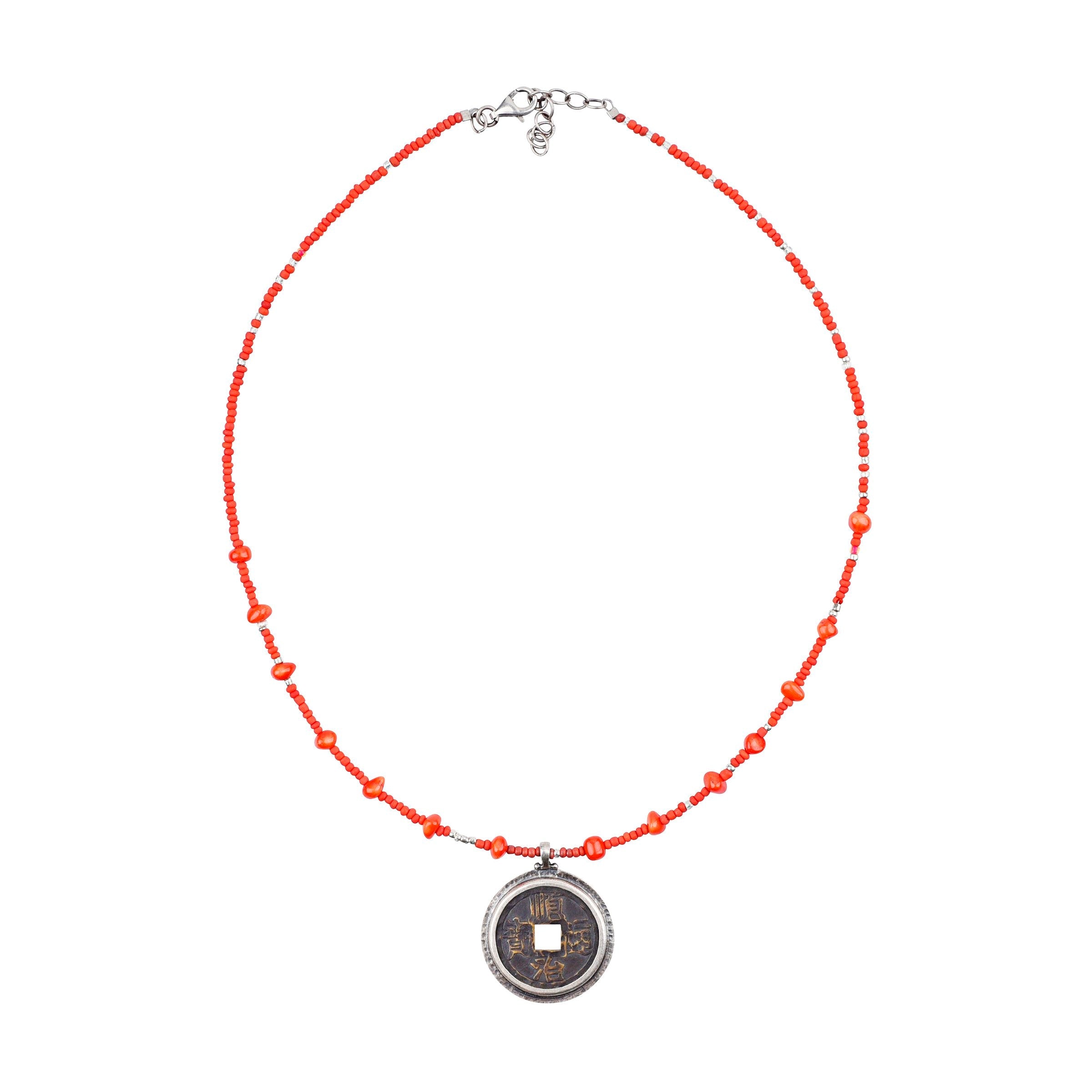 Coral Fire Necklace