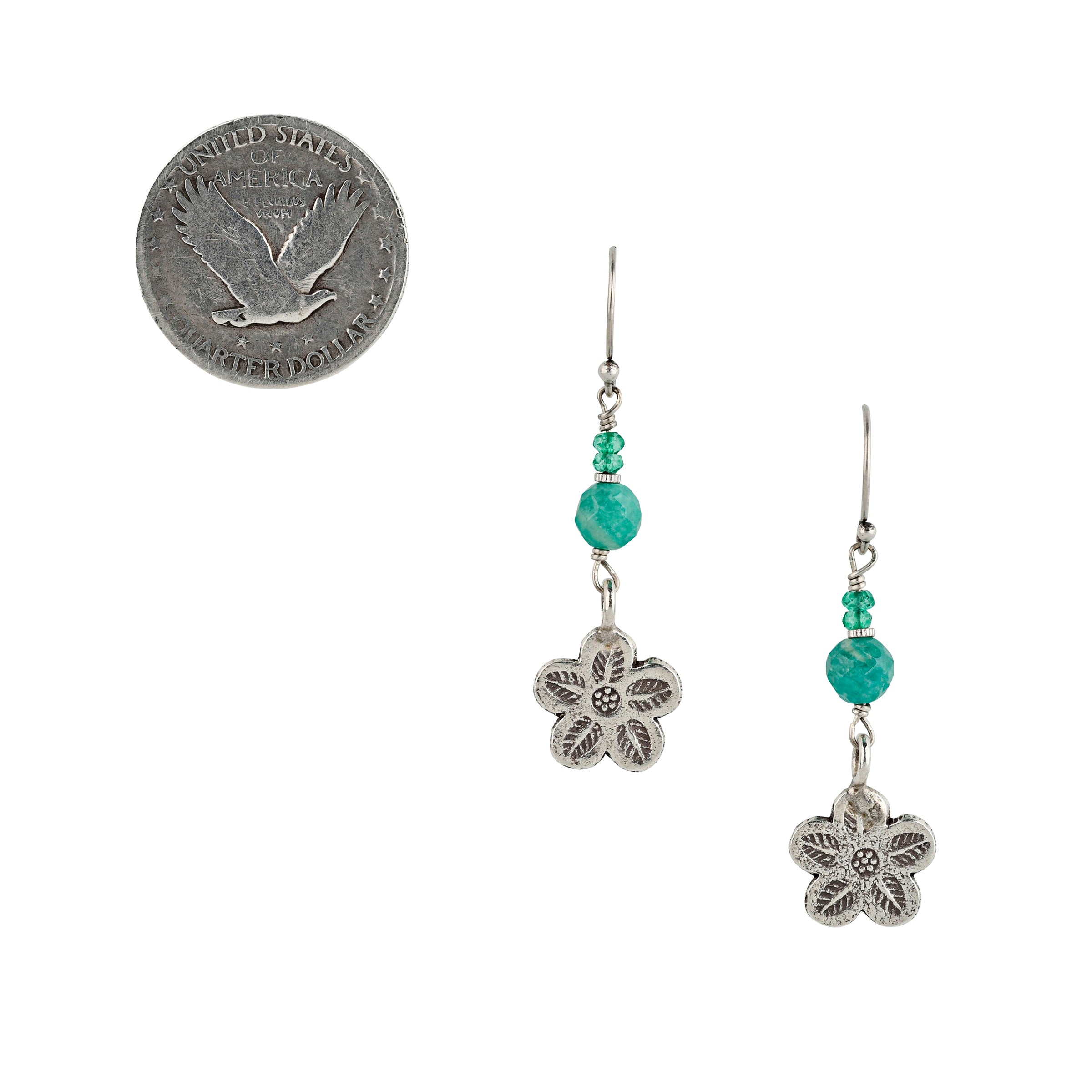 Sage Bloom Drop Earrings