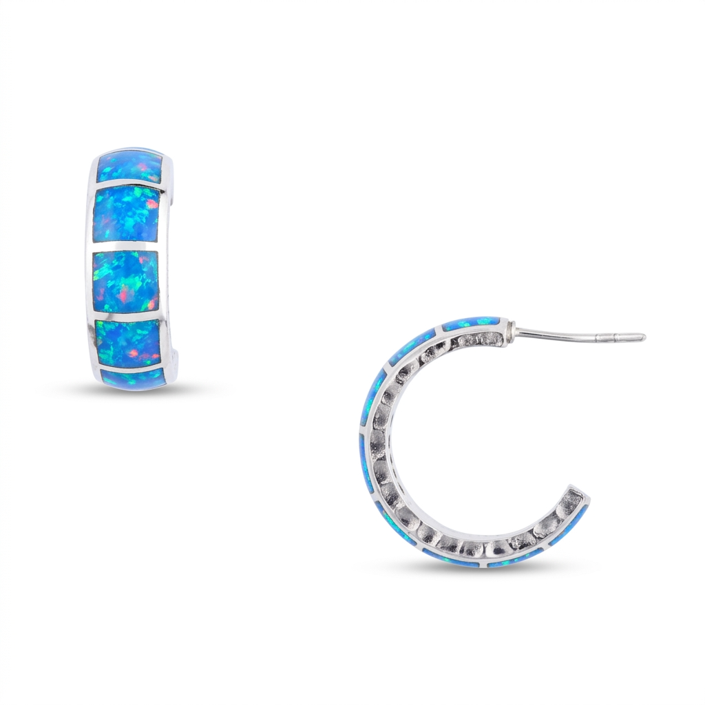 Hammered Edge Hoop Earrings
