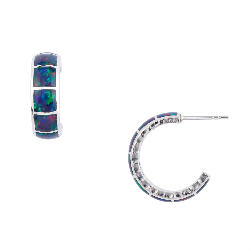 Hammered Edge Hoop Earrings