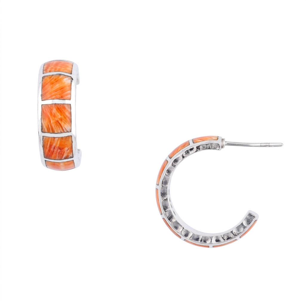 Hammered Edge Hoop Earrings