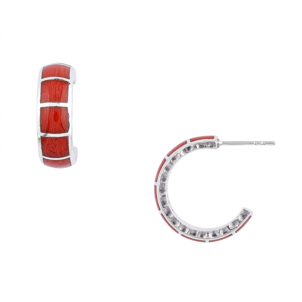 Hammered Edge Hoop Earrings