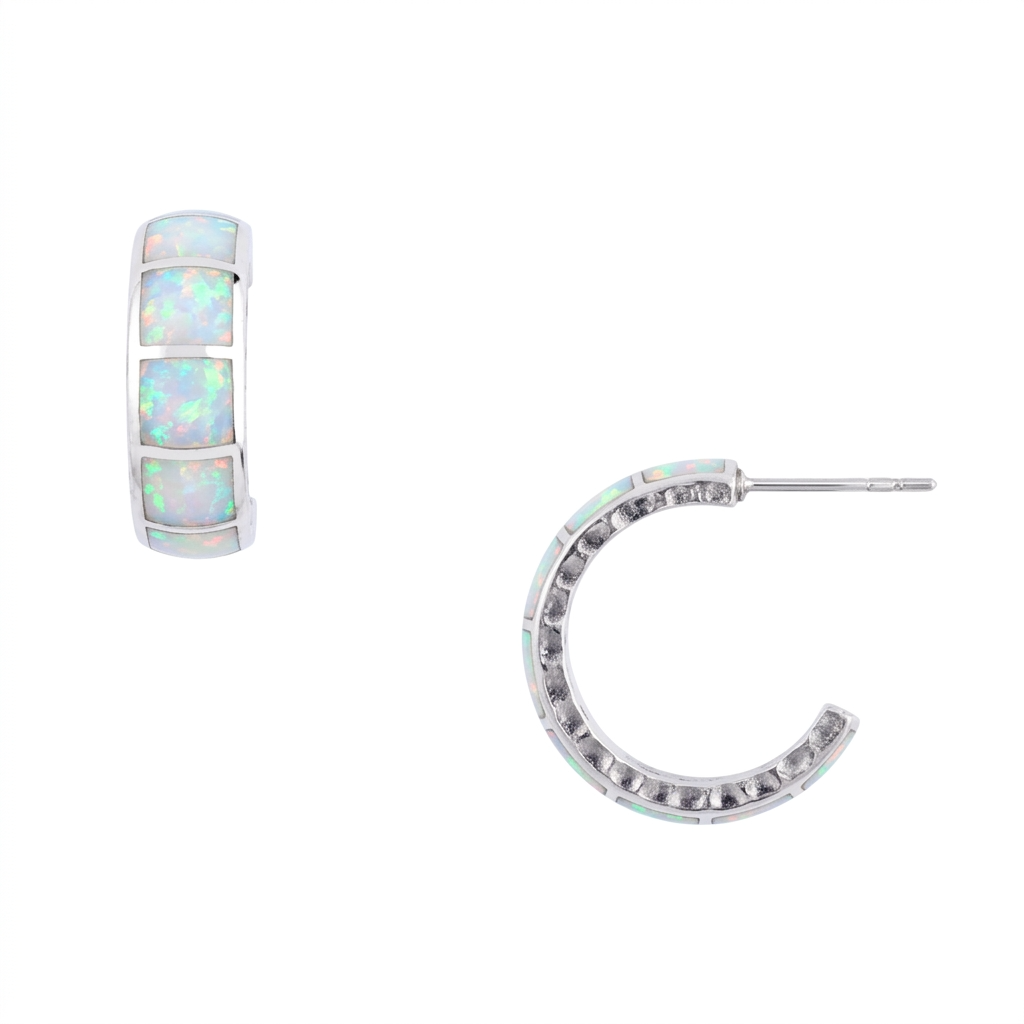 Hammered Edge Hoop Earrings