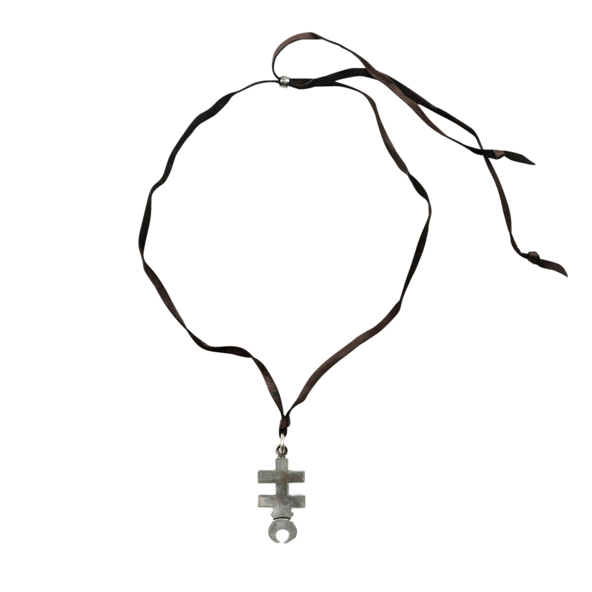 Crafted in Sterling Silver, this piece is a Southwestern symbol of ancestral guardian ship featuring motifs of a Naja and stepped imagery for balance