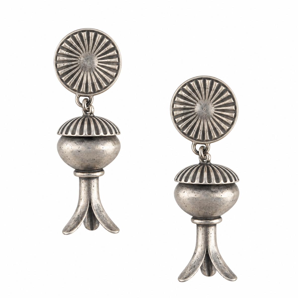 Dennis Hogan Fluted Squash Blossom Earrings