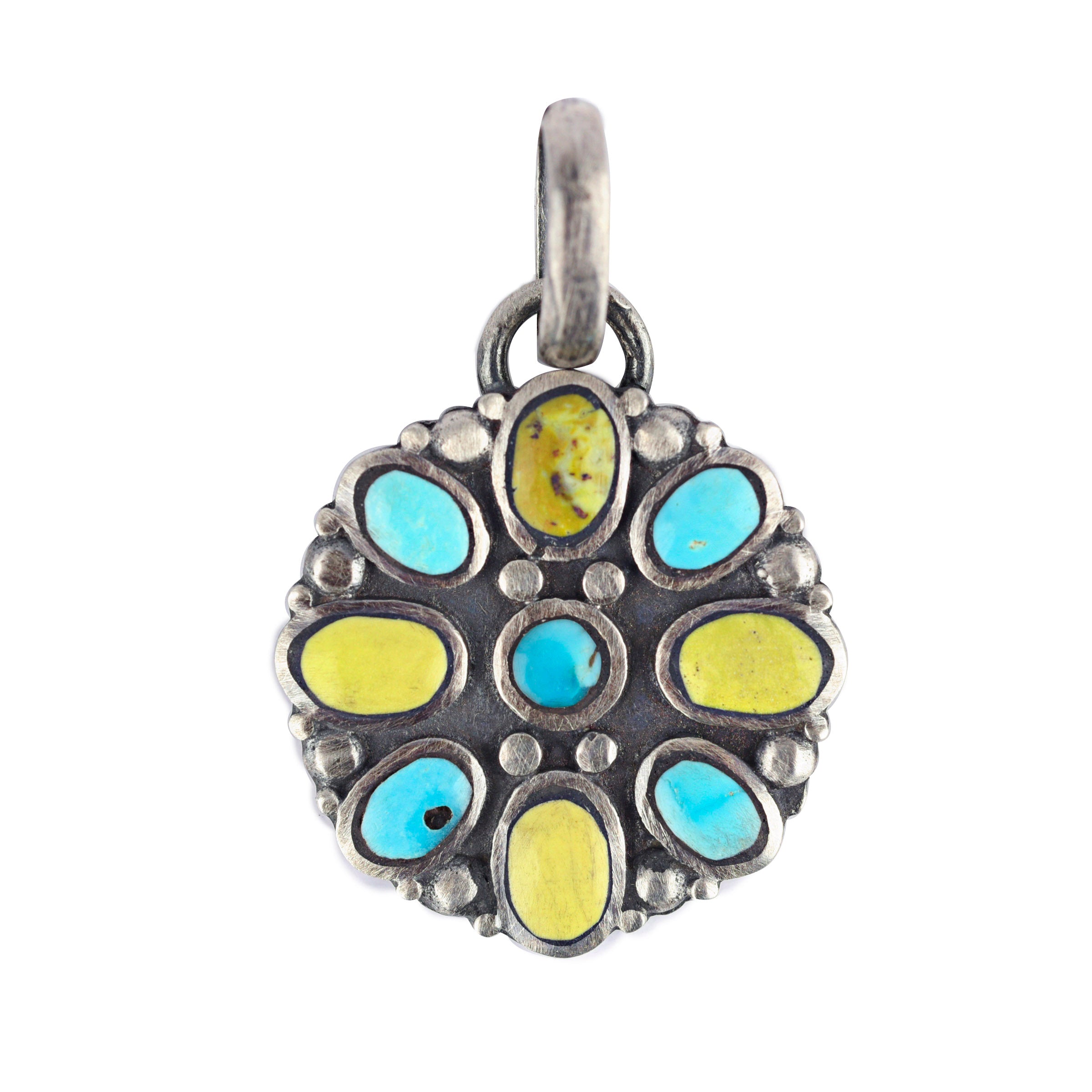 Nomad Turquoise Flower Pendant