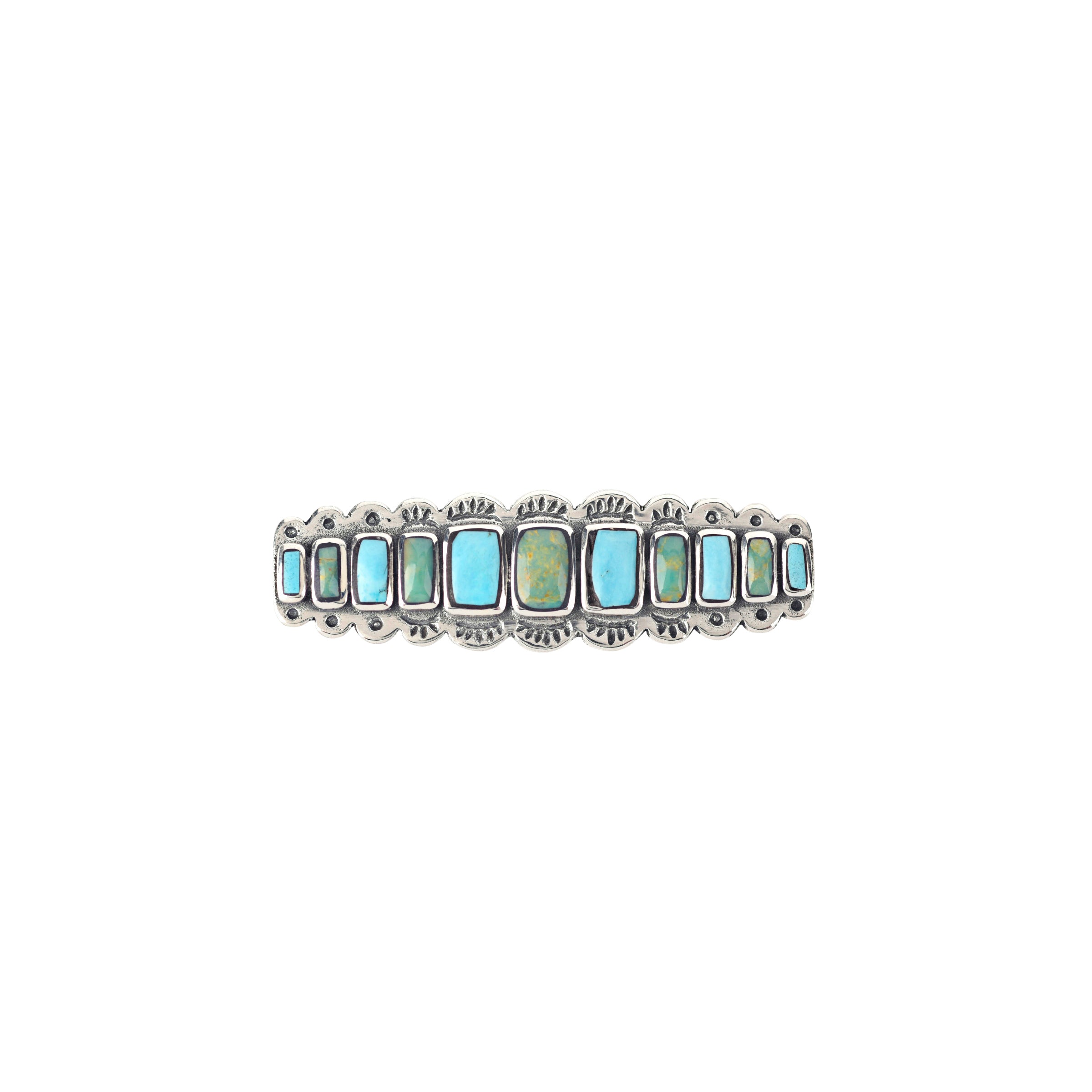 Sterling Silver and Turquoise geometric pin 