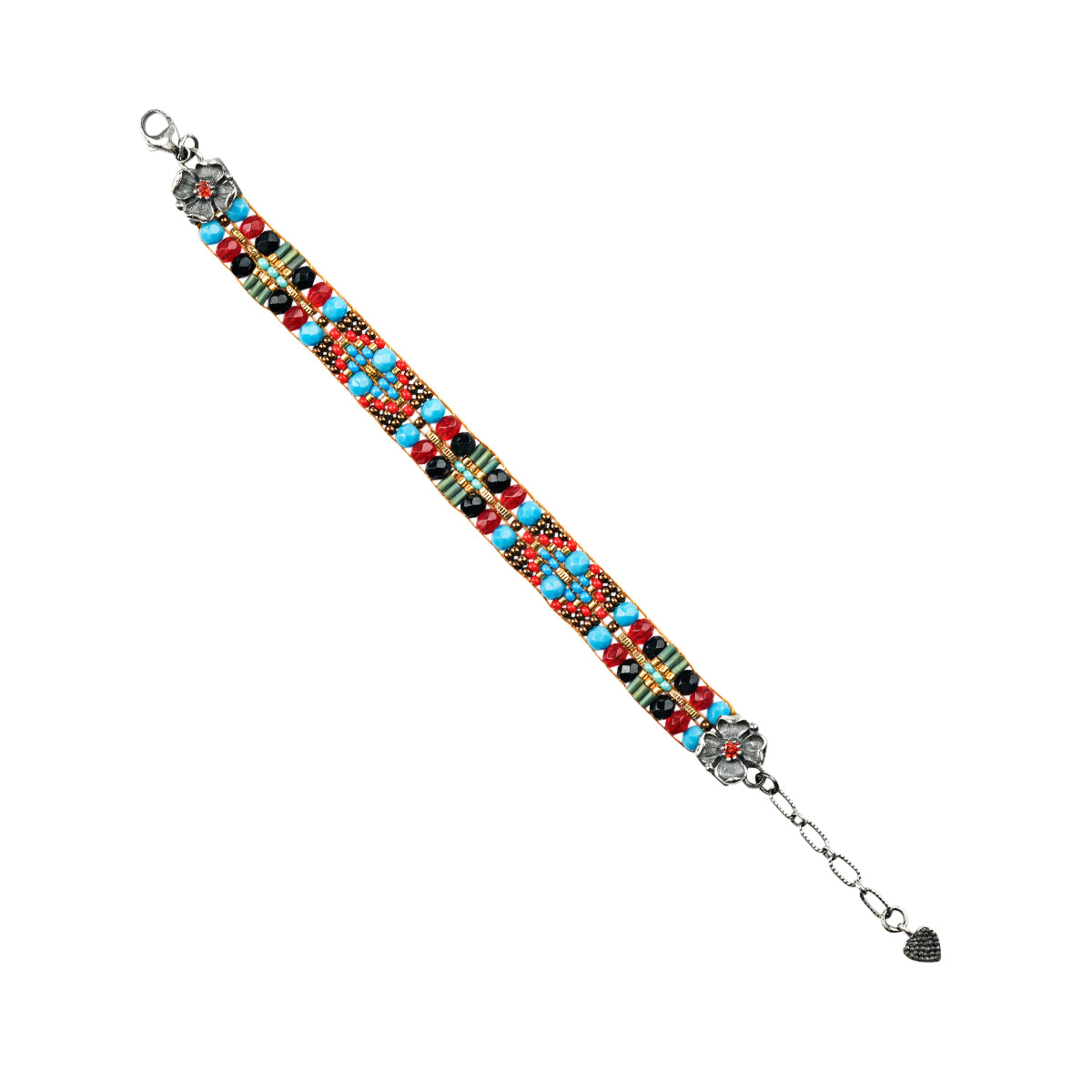 Woven by hand using glass beading in Santa Fe, NM. This piece was a Sundance Catalog favorite!