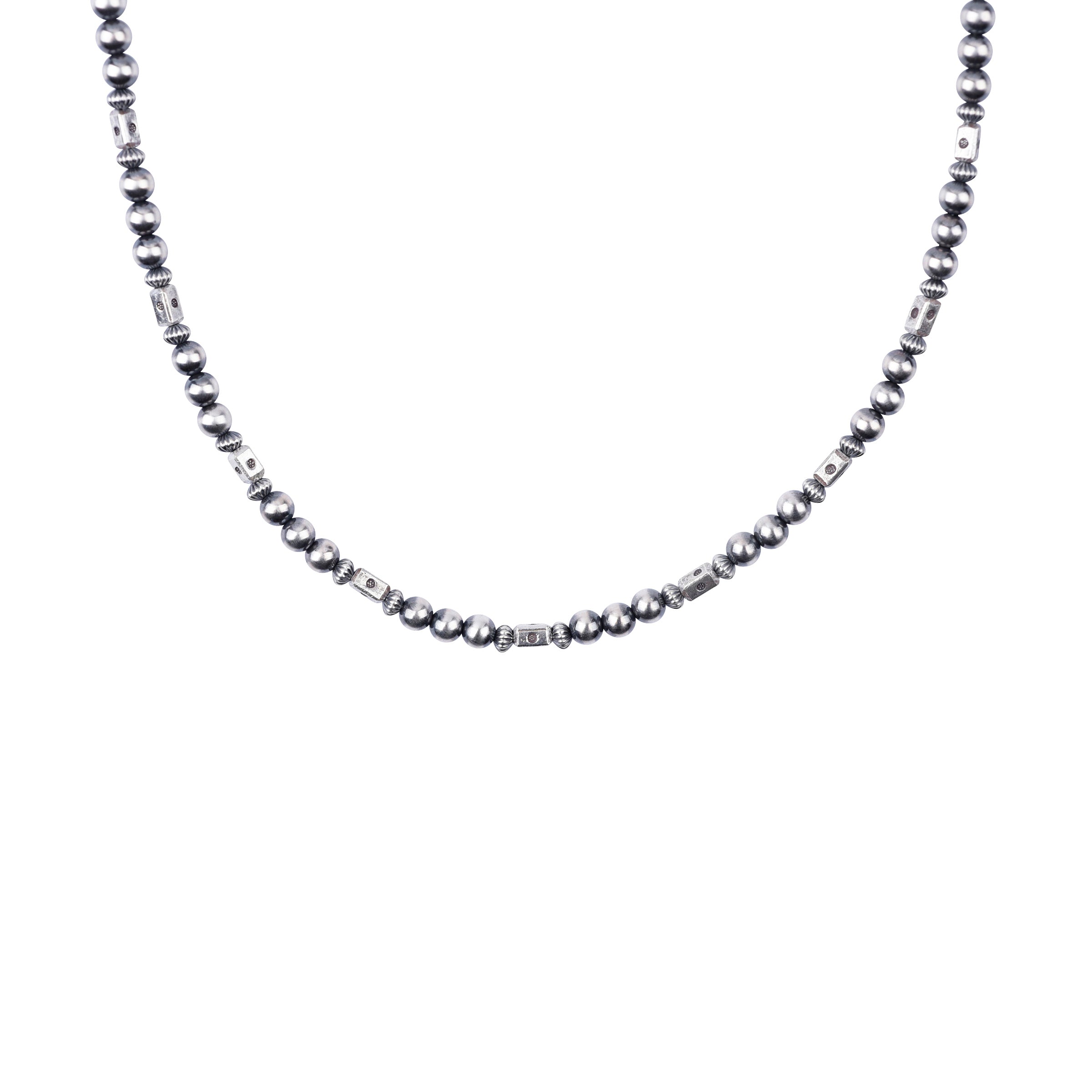 Comprised of Desert Pearls and Sterling Silver adornments, this necklace collection is a great addition to your wardrobe. Choose from Sterling Silver, Coral, Turquoise, and Pearl.