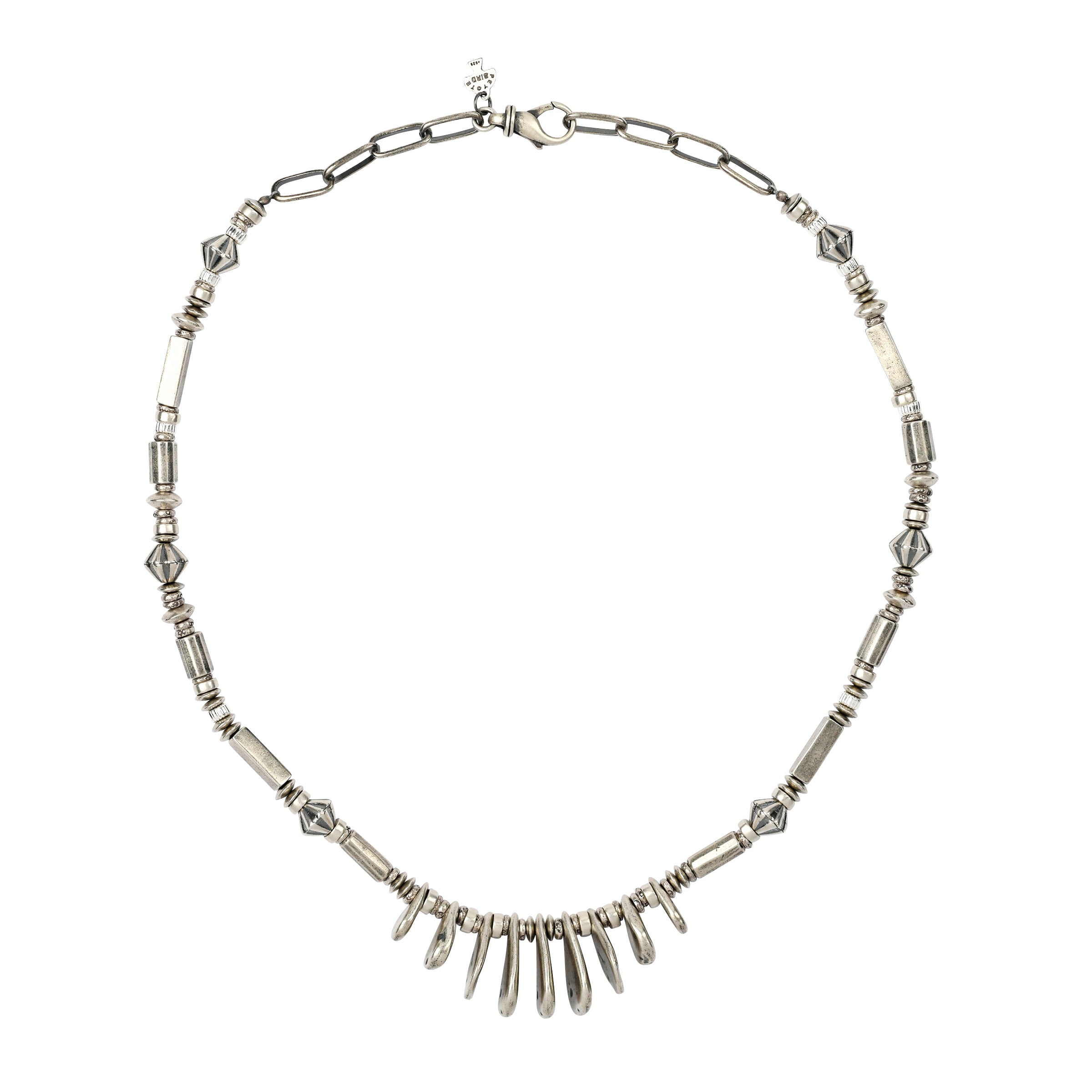 peyote bird handmade sterling silver necklace