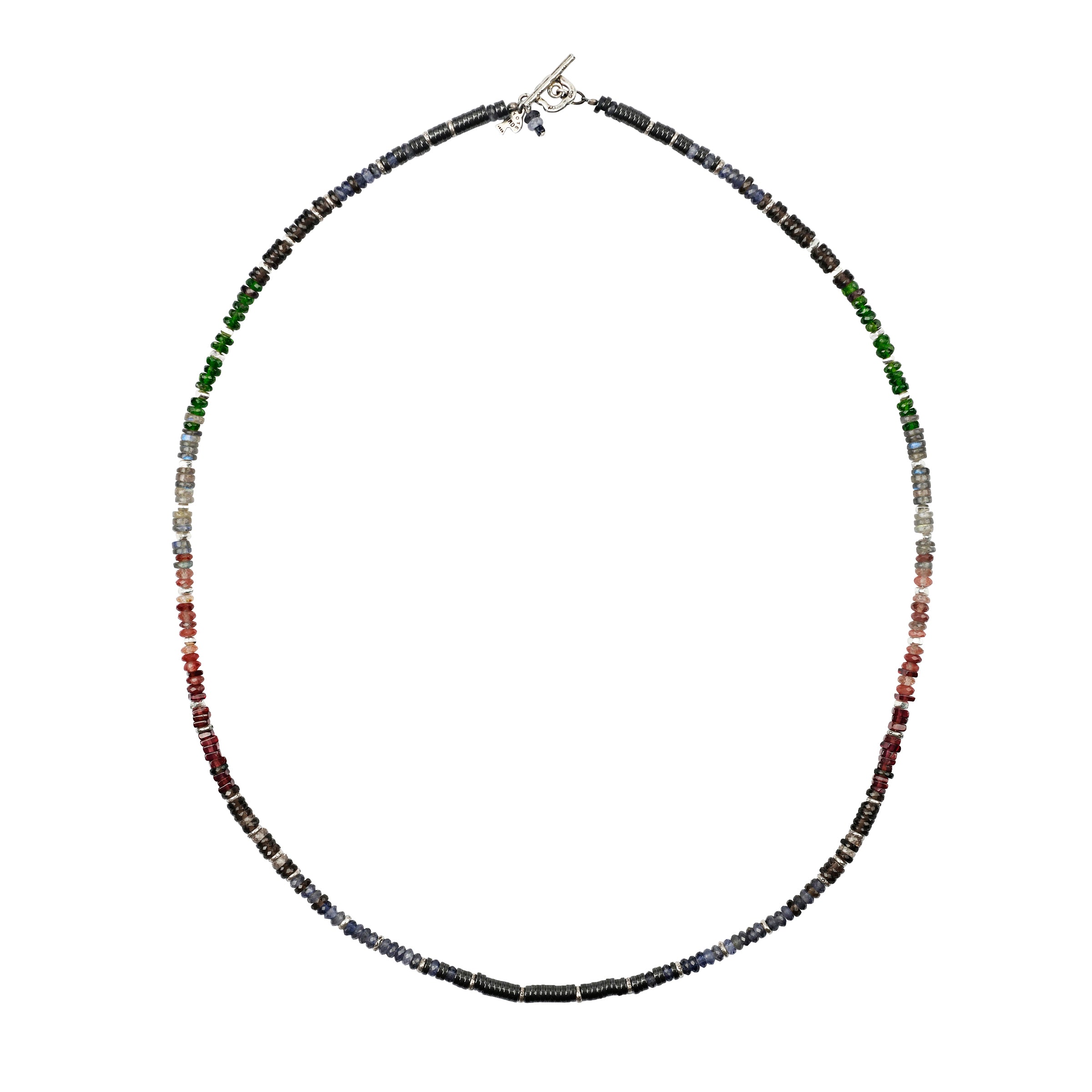 Horizon Necklace - Labradorite, Hematite & Smoky Quartz by Peyote Bird