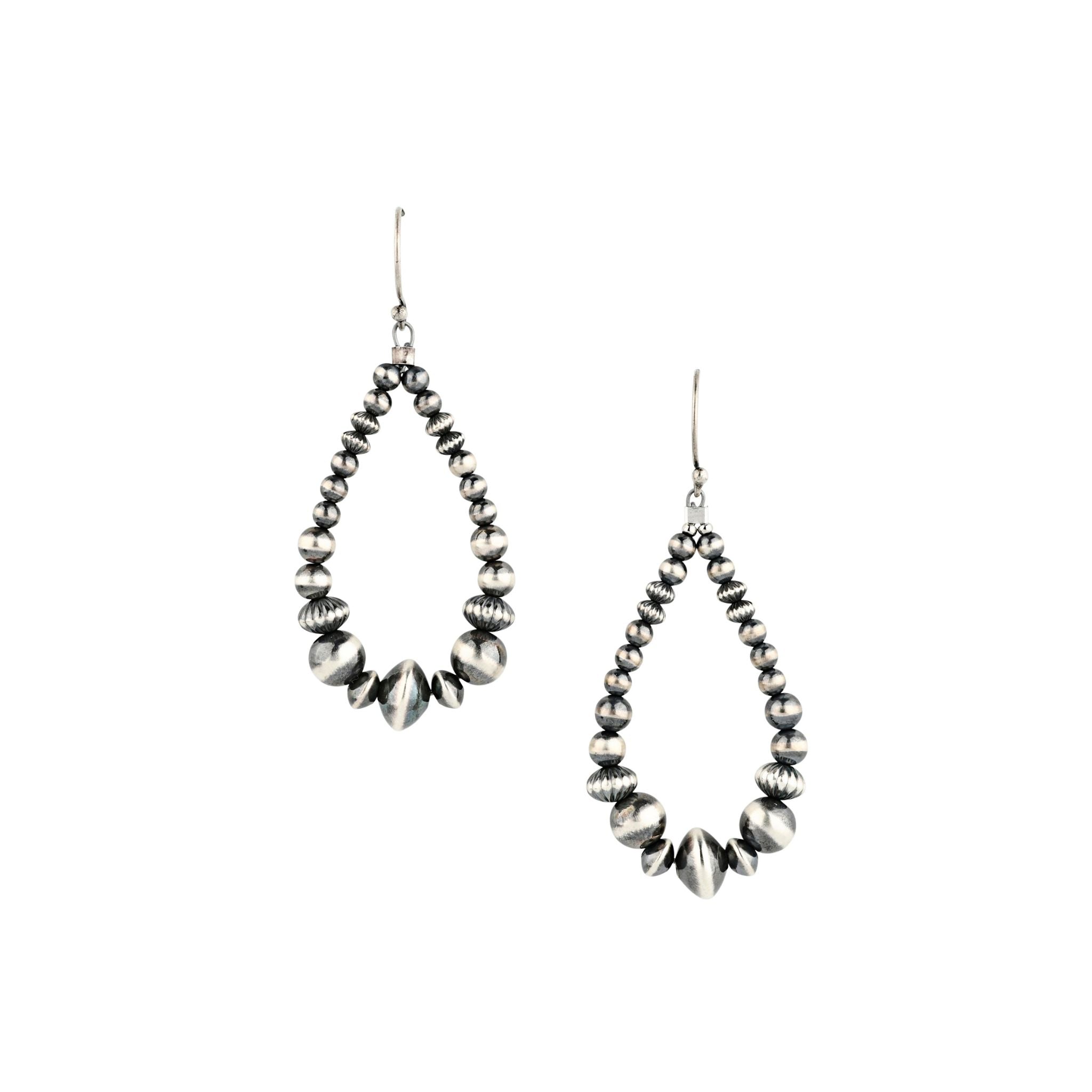 Assorted Desert Pearl Bead, hand strung hoop earrings