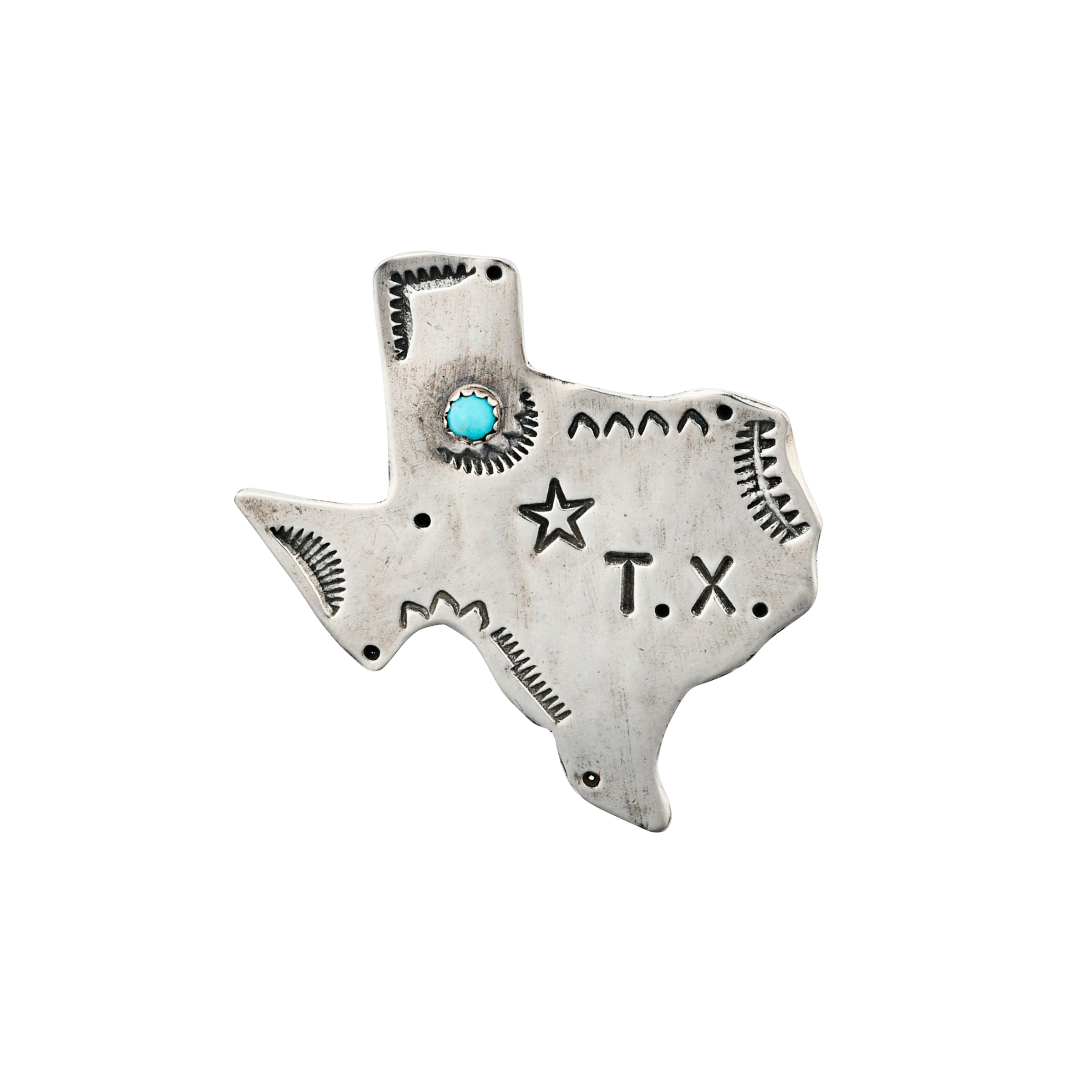 Joe Eby Texas Turquoise Pin