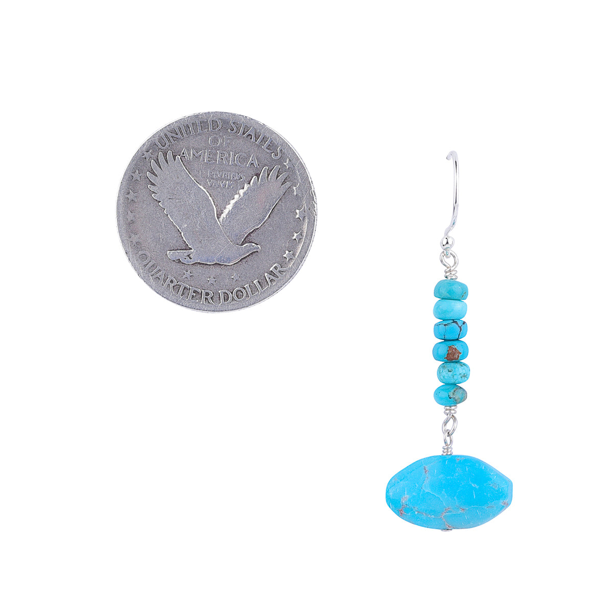 Turquoise Stack & Drop Earrings