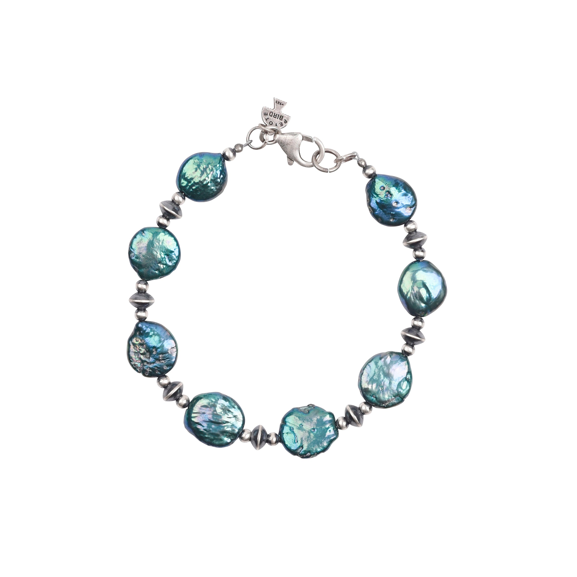 Aqua Blue Pearl Bracelet