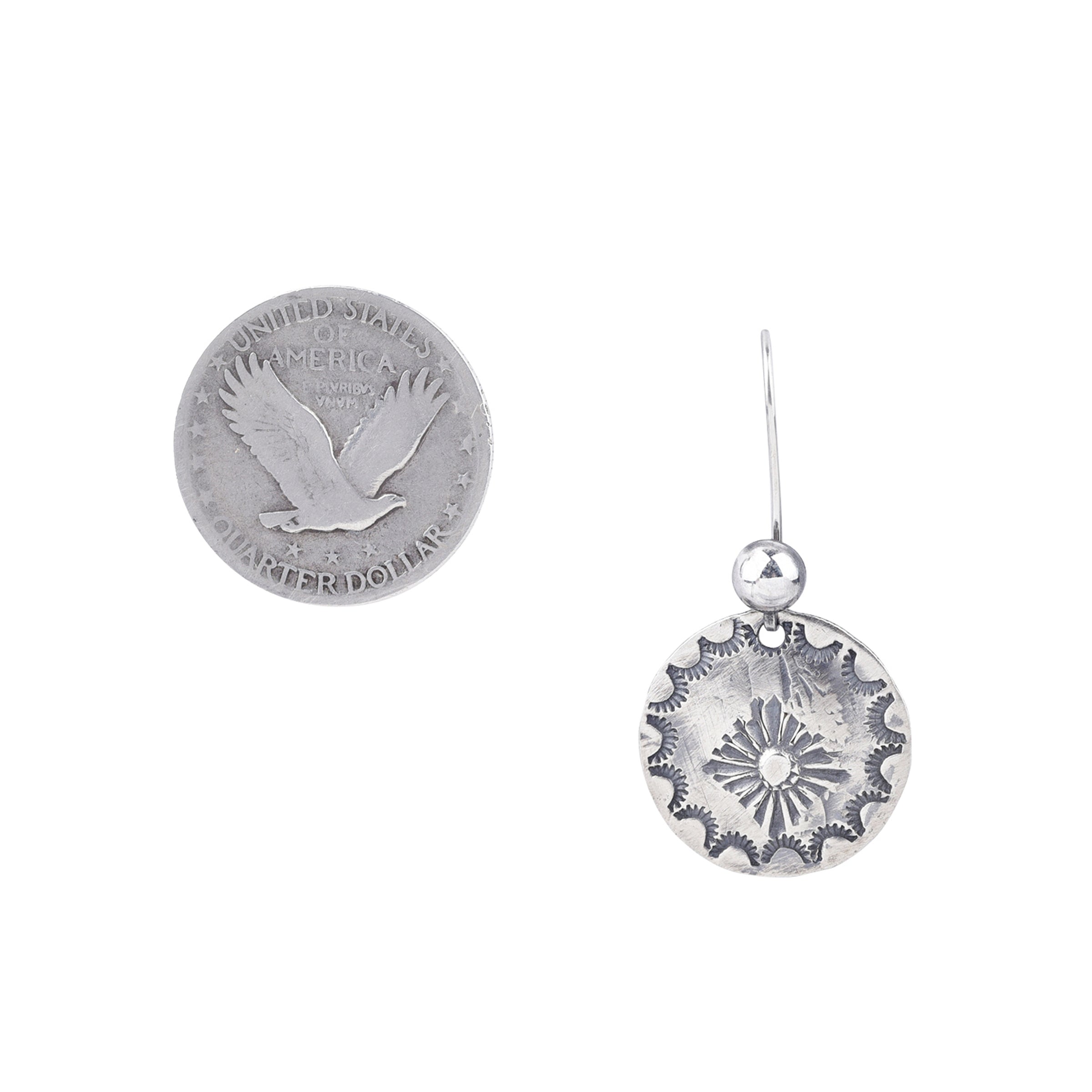 Jesse Robbins Coin Stamp Earrings