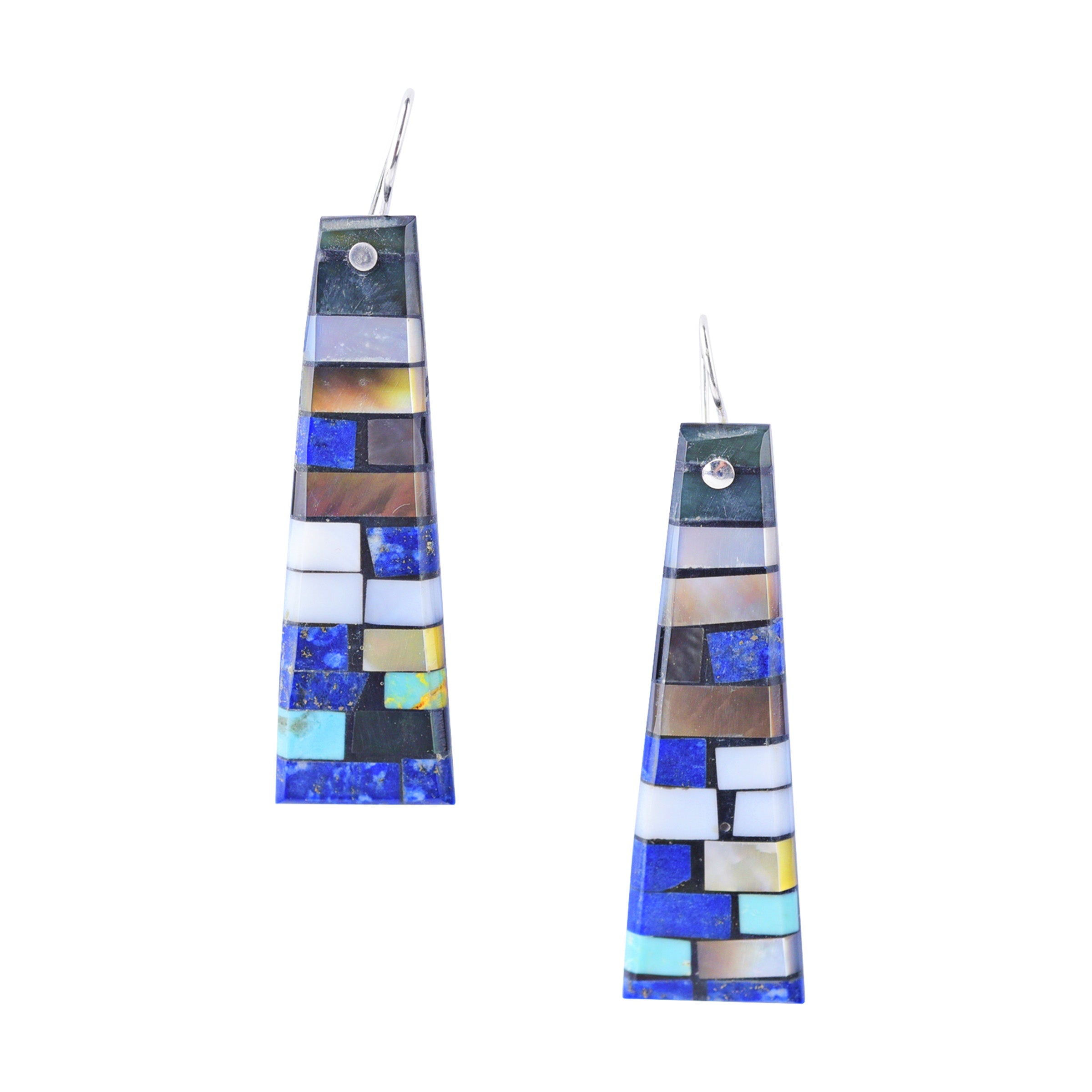 Charlene Reano Mosaic Blue Earrings