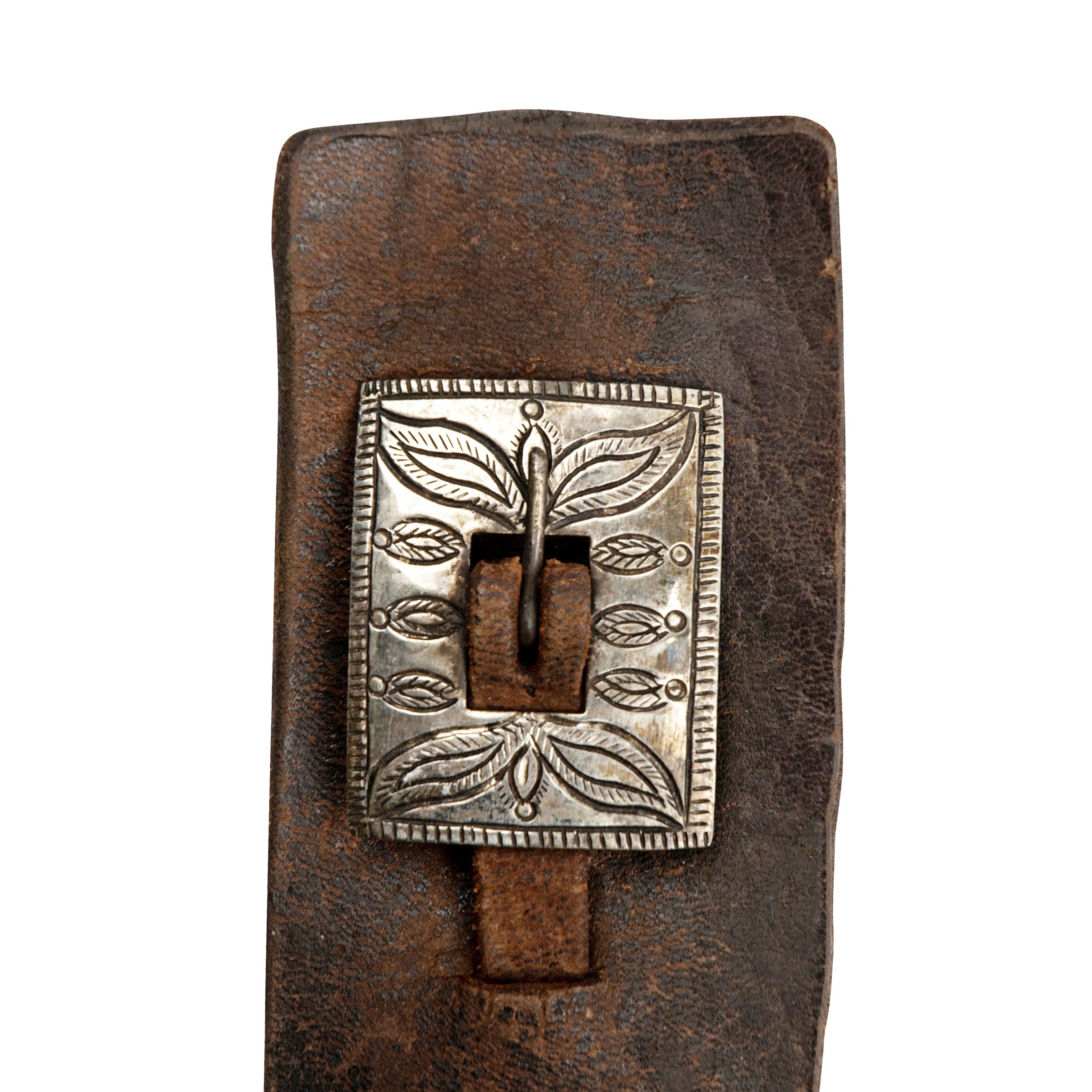 Vintage Concho Belt with Rectangular Buckle