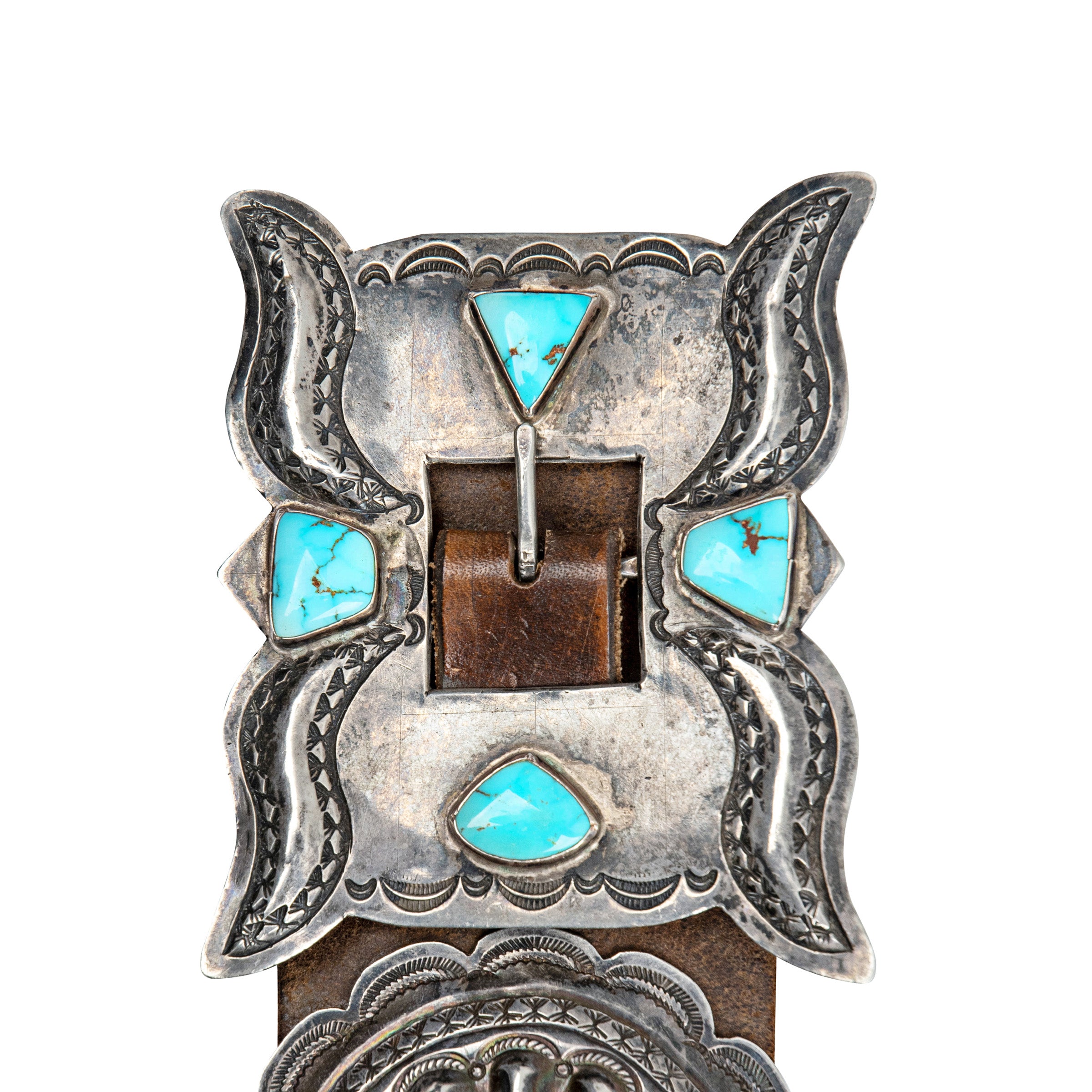 Vintage #8 Turquoise Concho Belt