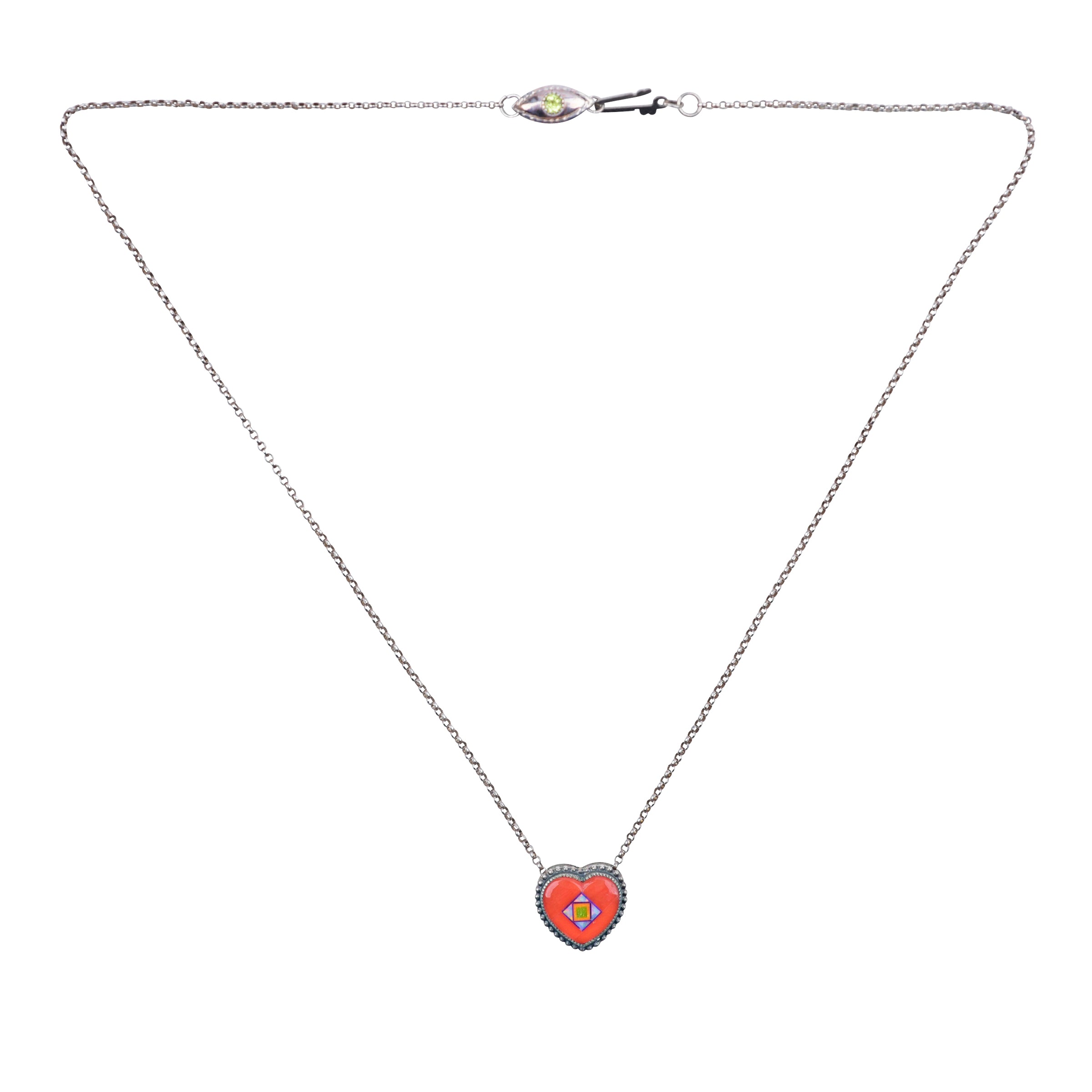 Aldrich Coral Heart Necklace