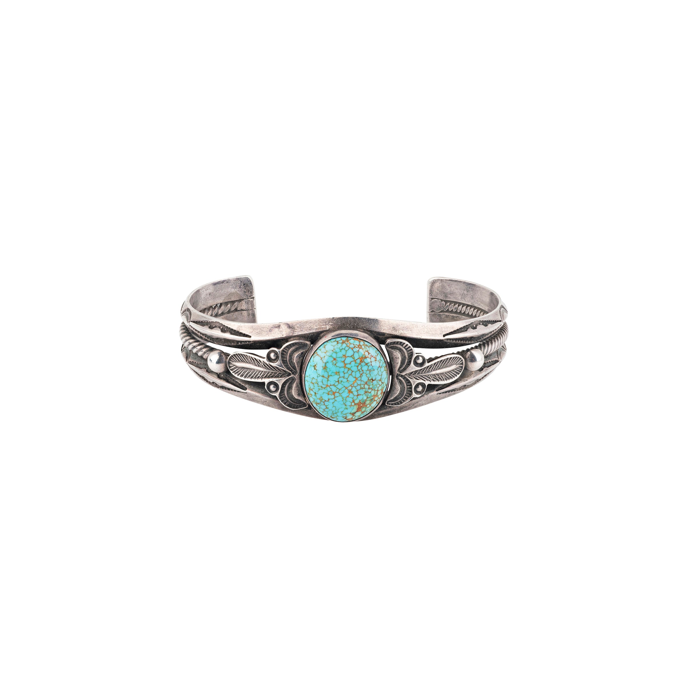 Vintage, cuff, bracelet, Fred Harvey, Golden web #8 turquoise, native, Navajo
