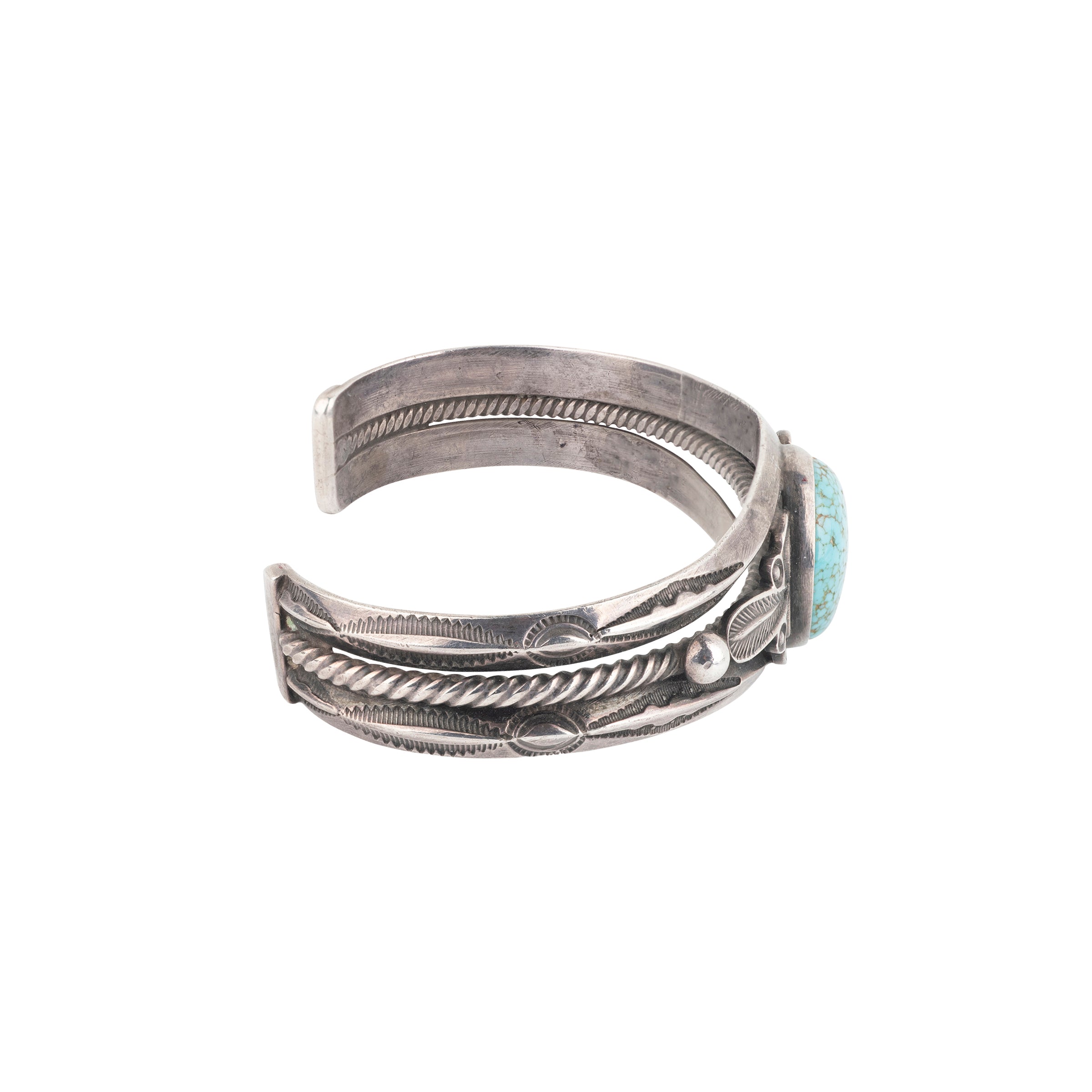 Vintage, cuff, bracelet, Fred Harvey, Golden web #8 turquoise, native, Navajo
