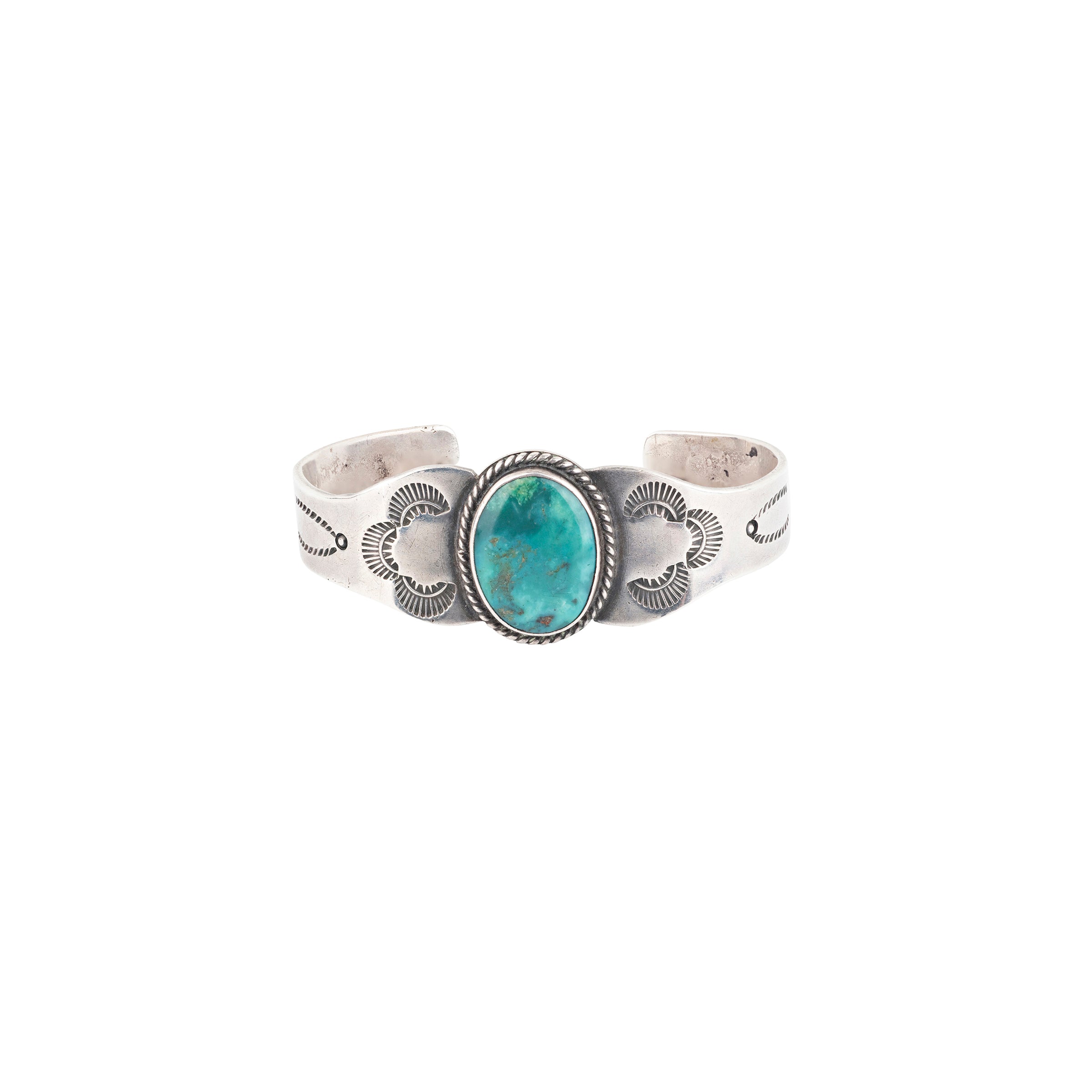 Vintage, cuff, bracelet, Fox turquoise, coin silver, native, Navajo