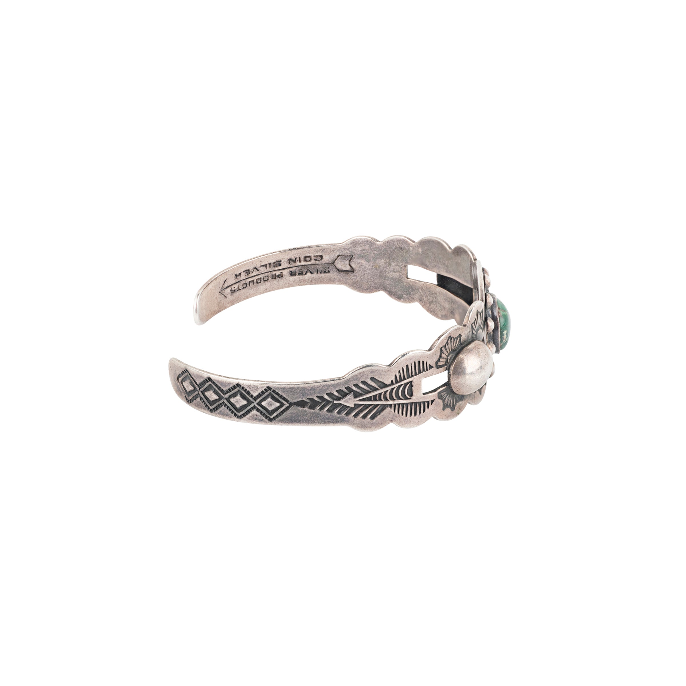 Vintage, cuff, bracelet, Cerillos Turquoise, Fred Harvey, coin silver, native, Navajo