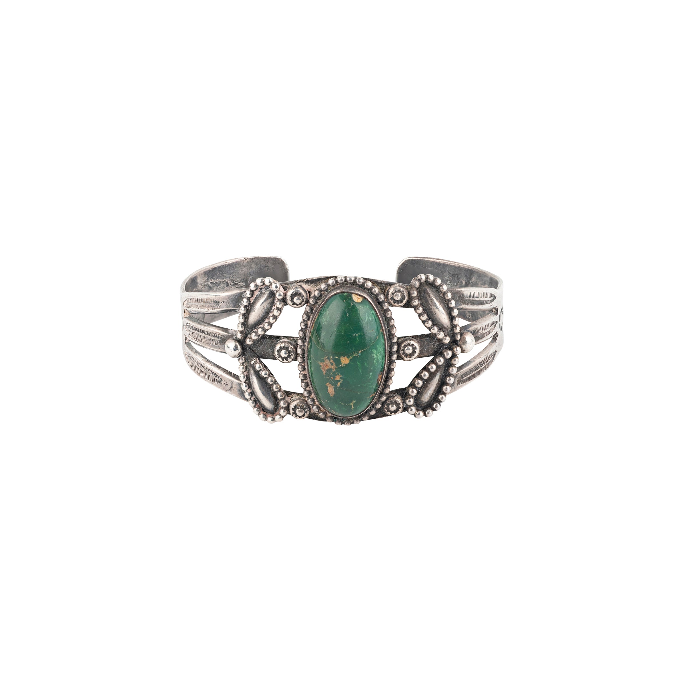 Vintage, cuff, bracelet, Fred Harvey, Cerillos turquoise, sterling silver, native, Navajo