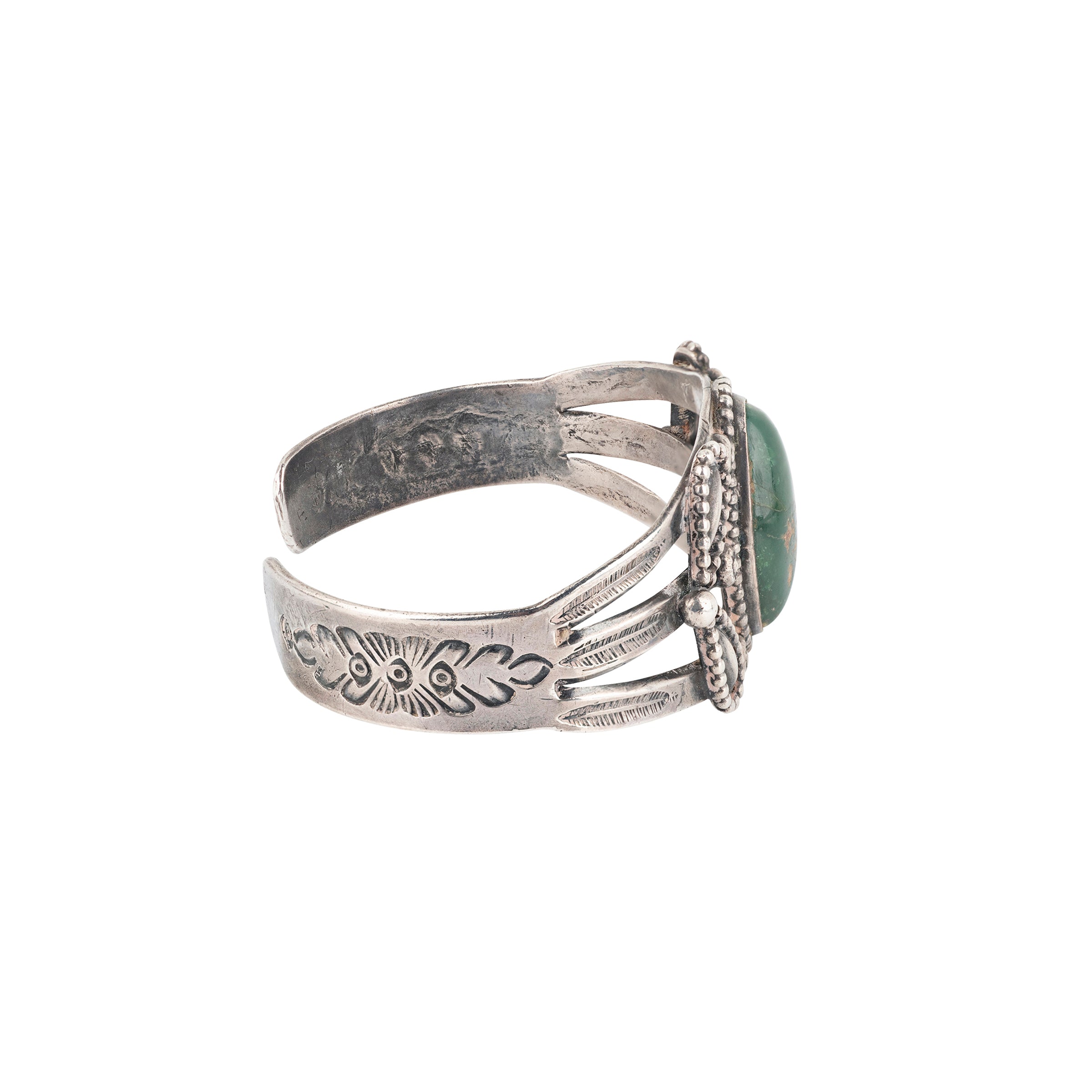 Vintage, cuff, bracelet, Fred Harvey, Cerillos turquoise, sterling silver, native, Navajo