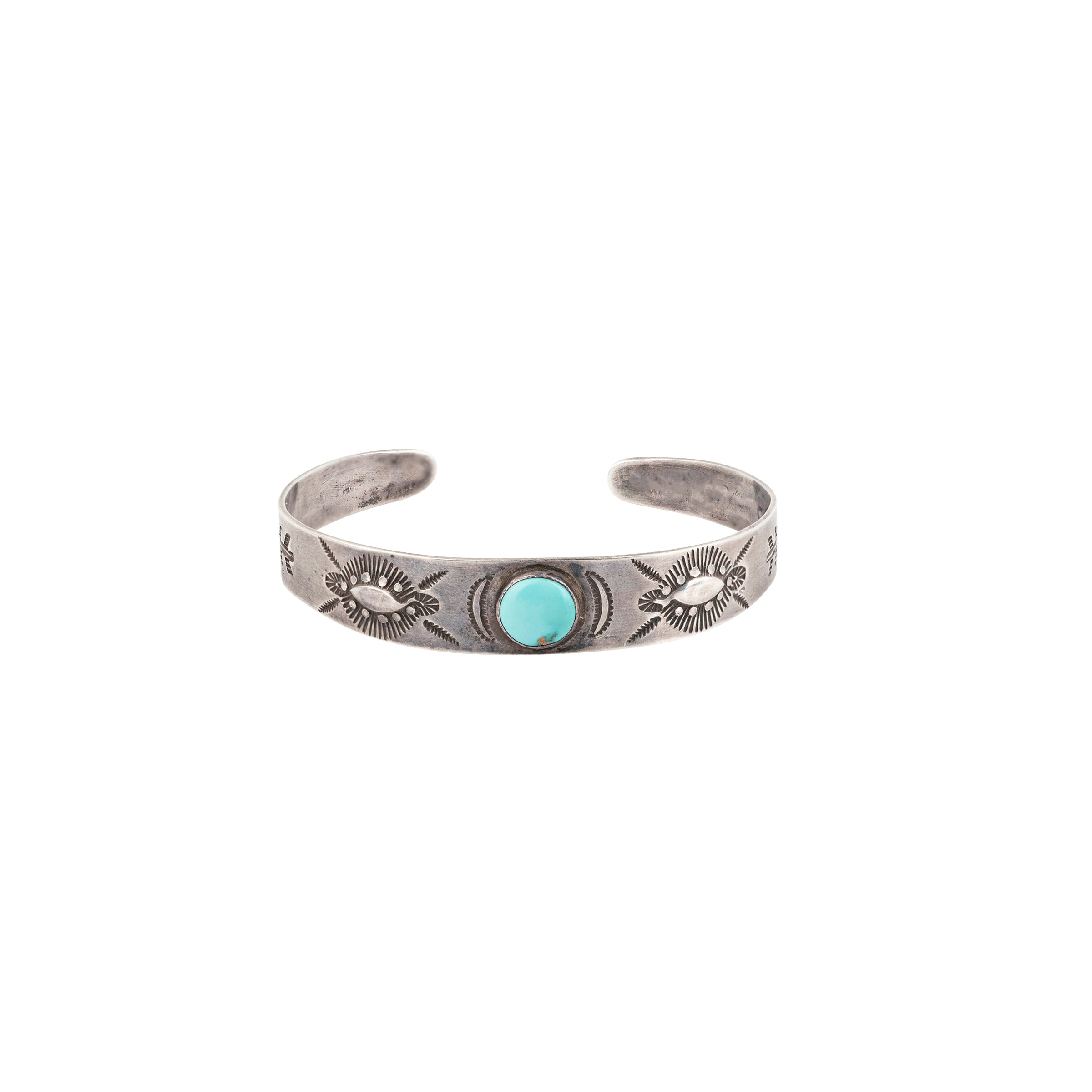 Vintage cuff, bracelet, Fred Harvey, sleeping beauty turquoise, sterling silver, native, Navajo