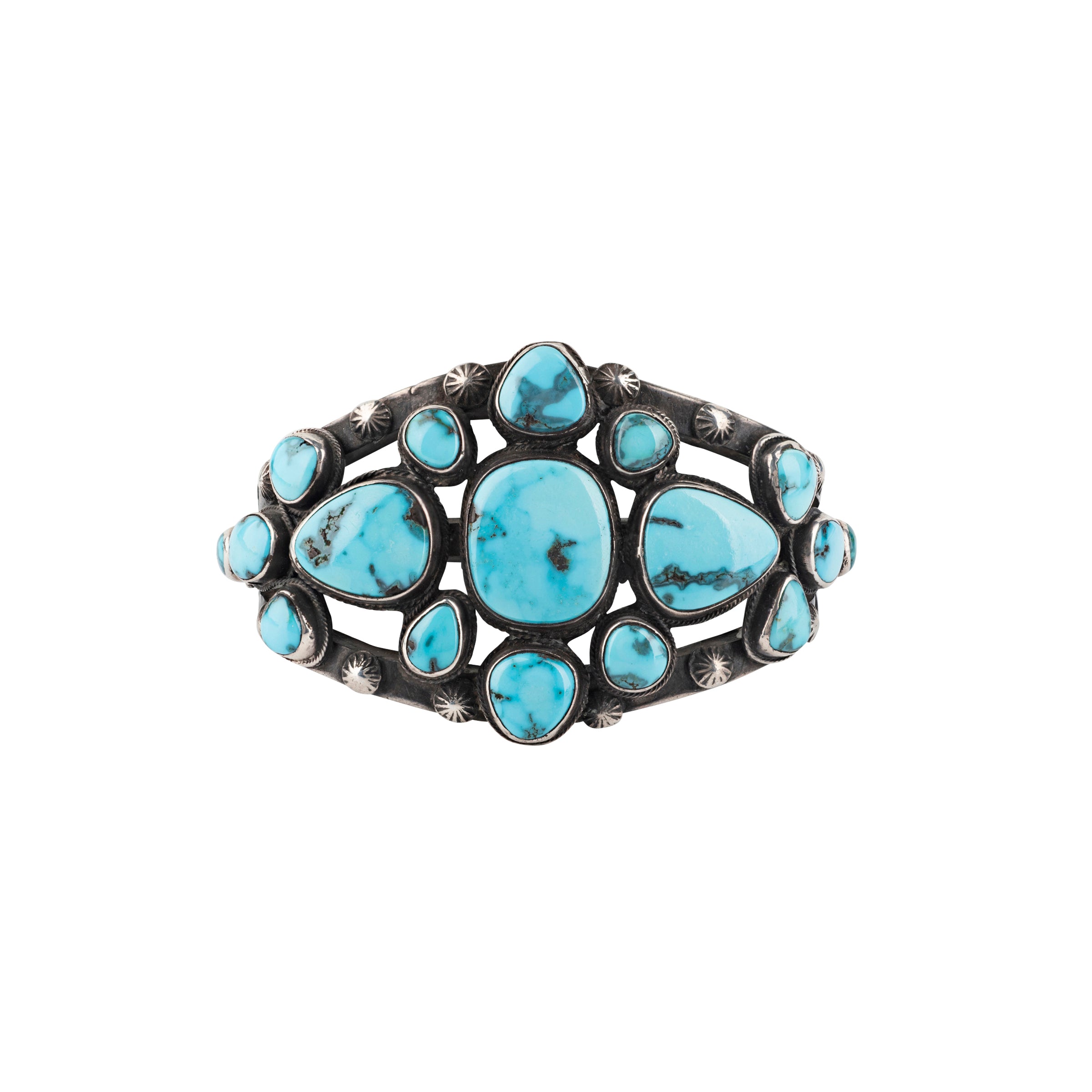 Vintage, cuff, Morenci turquoise, silver, bracelet, Navajo, native, classic