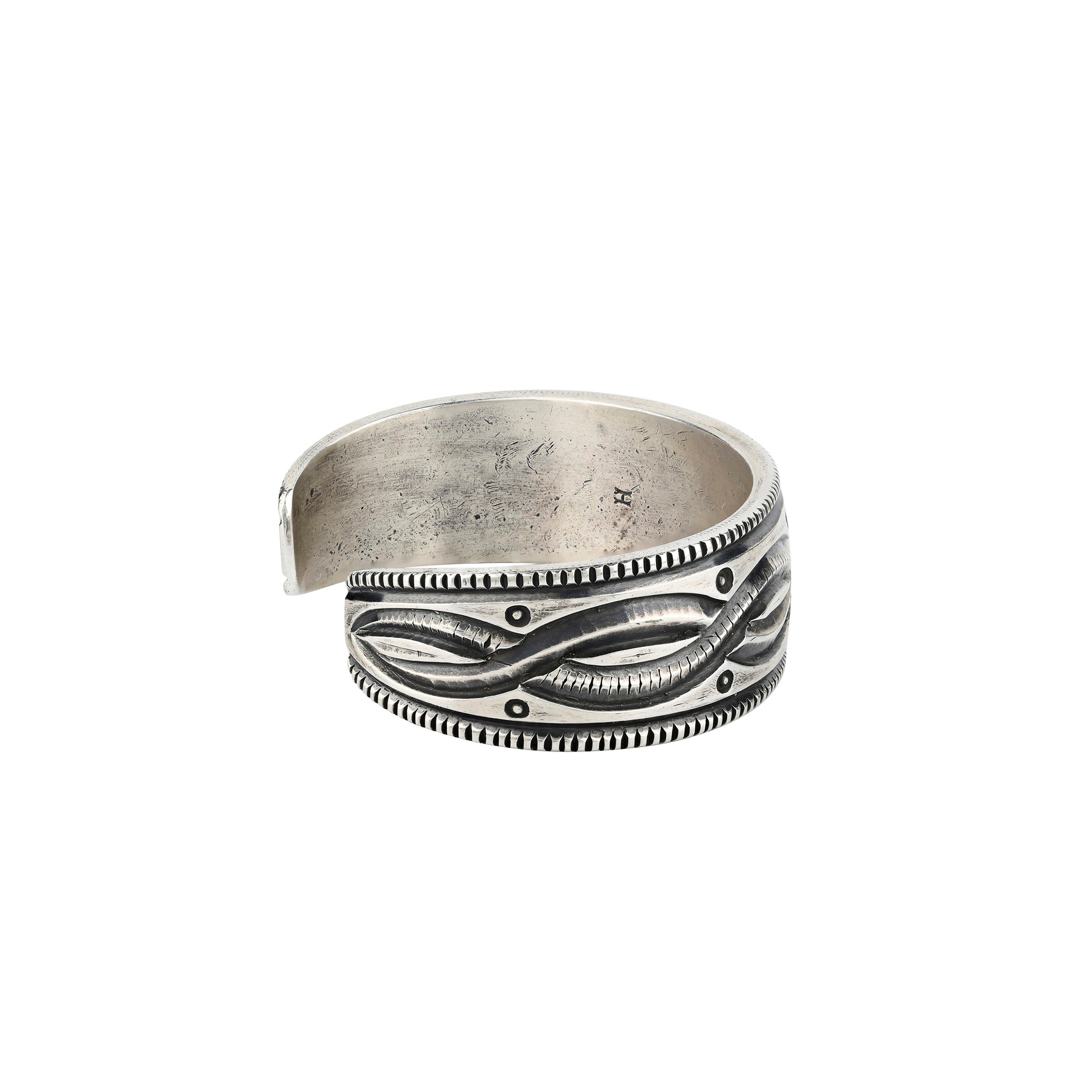 Harrison Jim Silver Serpents Cuff, native, Navajo, artisan, made in USA, wild west, sterling silver, accessory