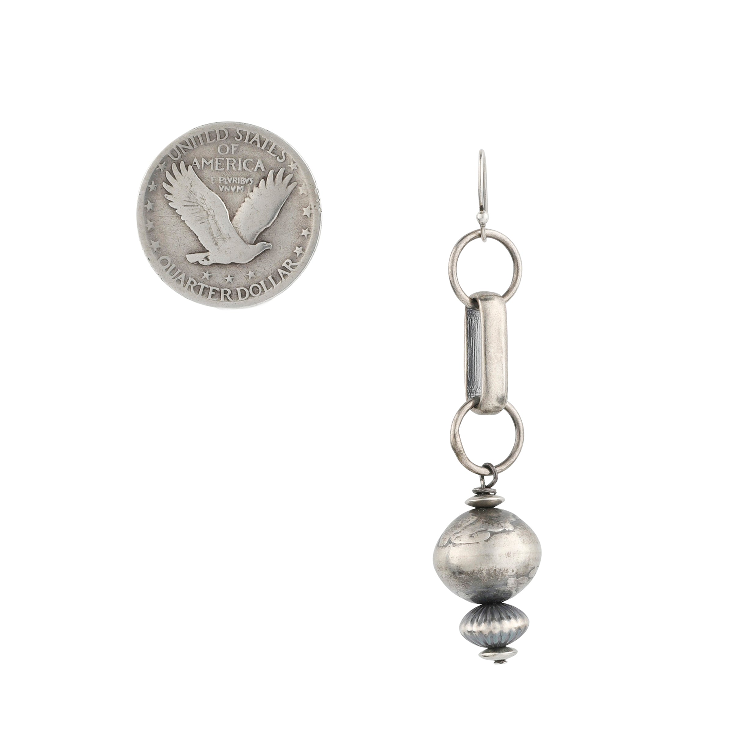 Revival Desperado Earrings, sterling silver, dangle earrings, mix of vintage and new material