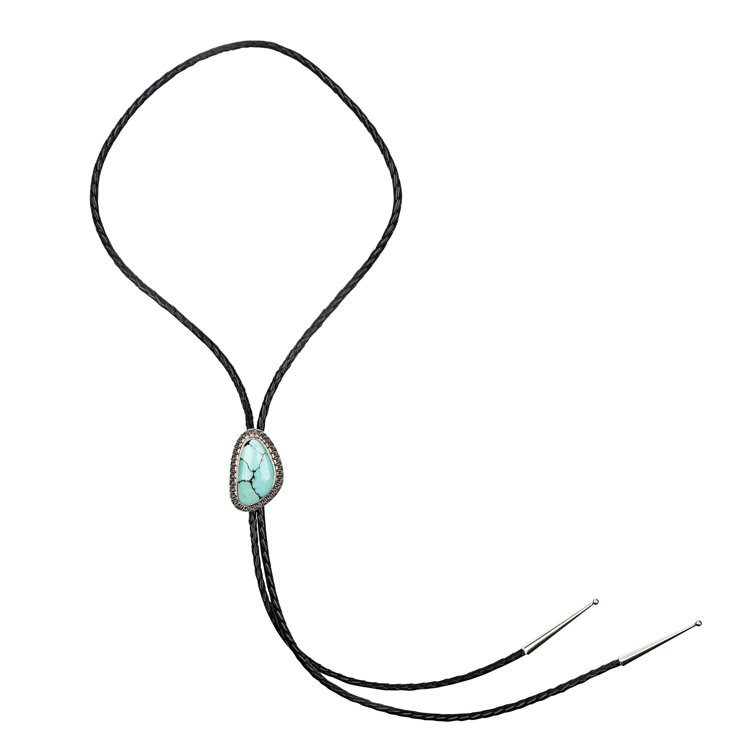 Capstone, Bolo, tie, Ridge turquoise, sterling silver, Italian leather, men's , women's, unisex