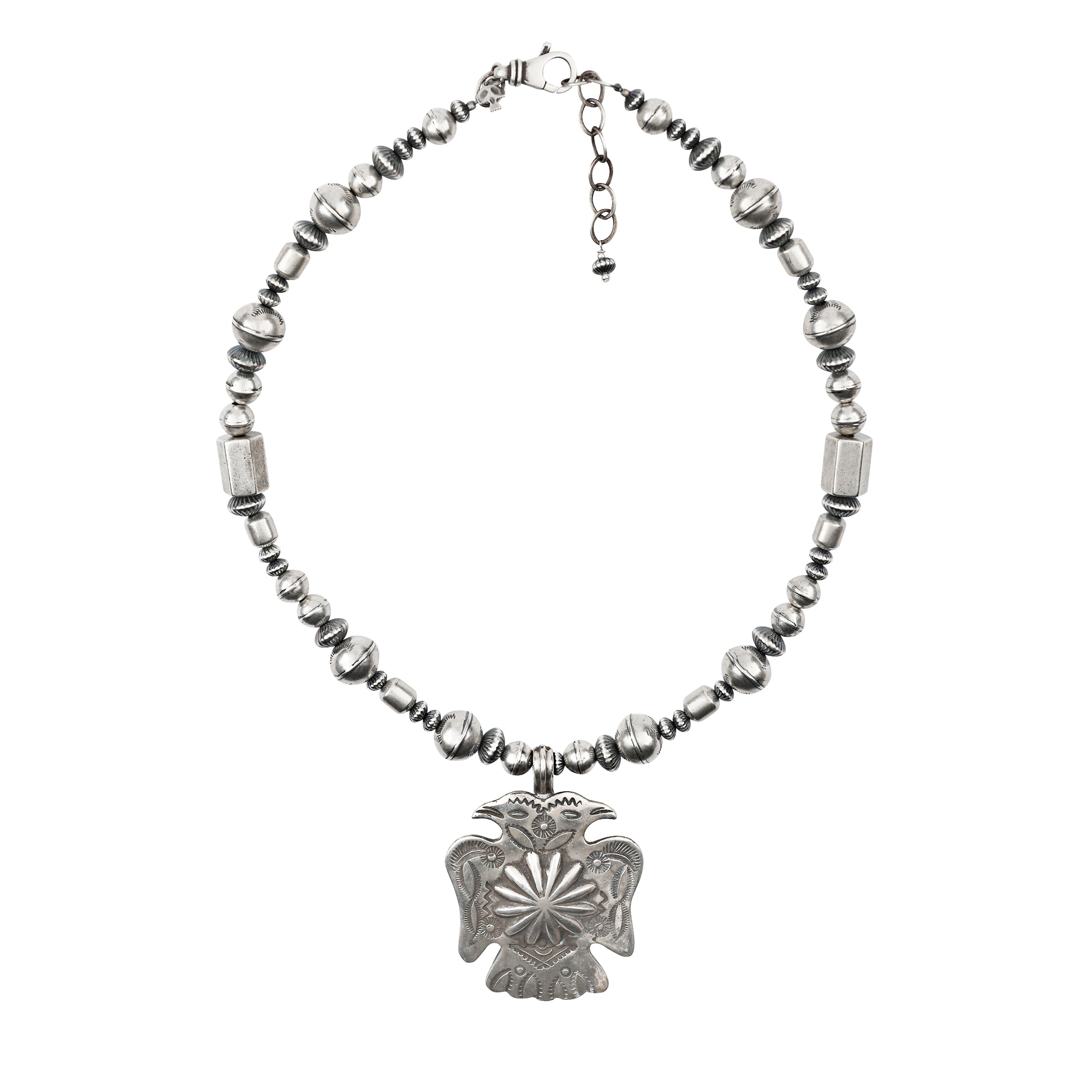 Revival Dual Spirit Necklace, sterling silver, Buffalo, artisan, wild west, made in USA, accessory