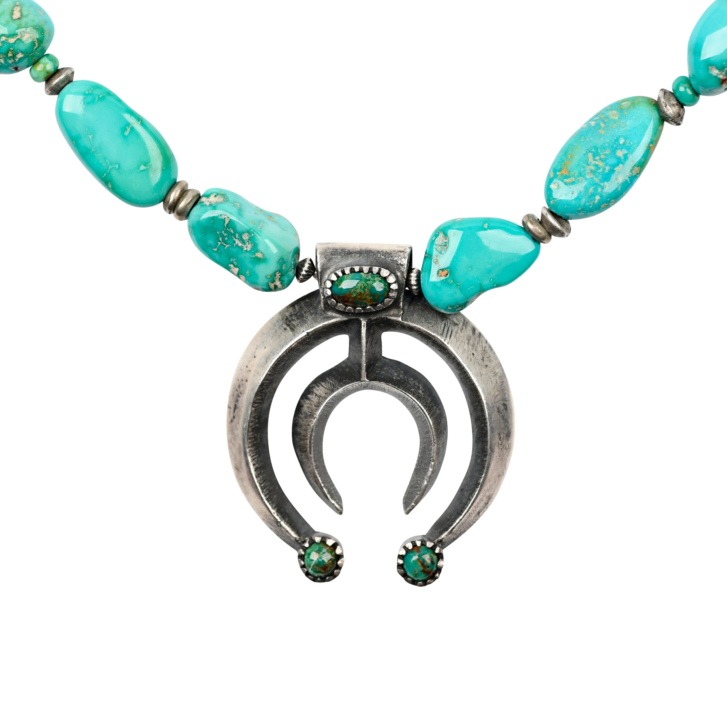 Revival Turquoise Embrace Necklace, made in USA, naja, contemporary meets vintage