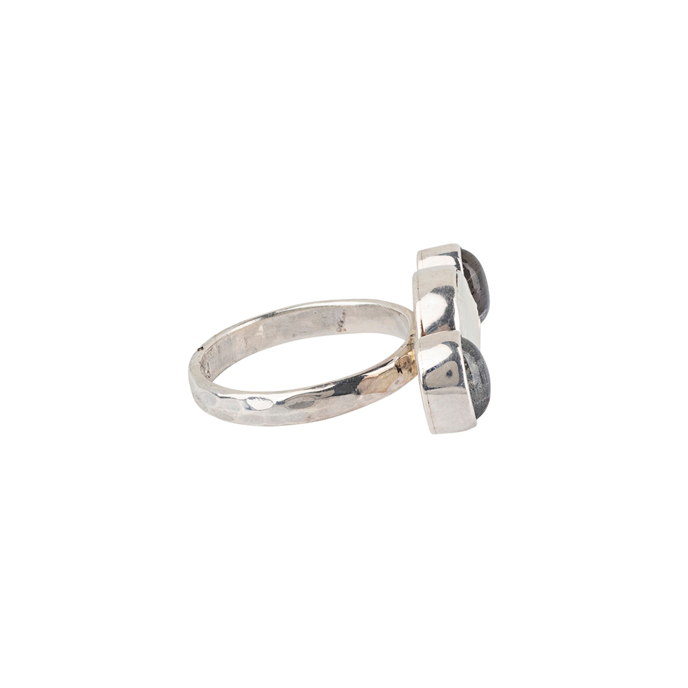 Nomad, pearl, sterling silver, ring, labradorite