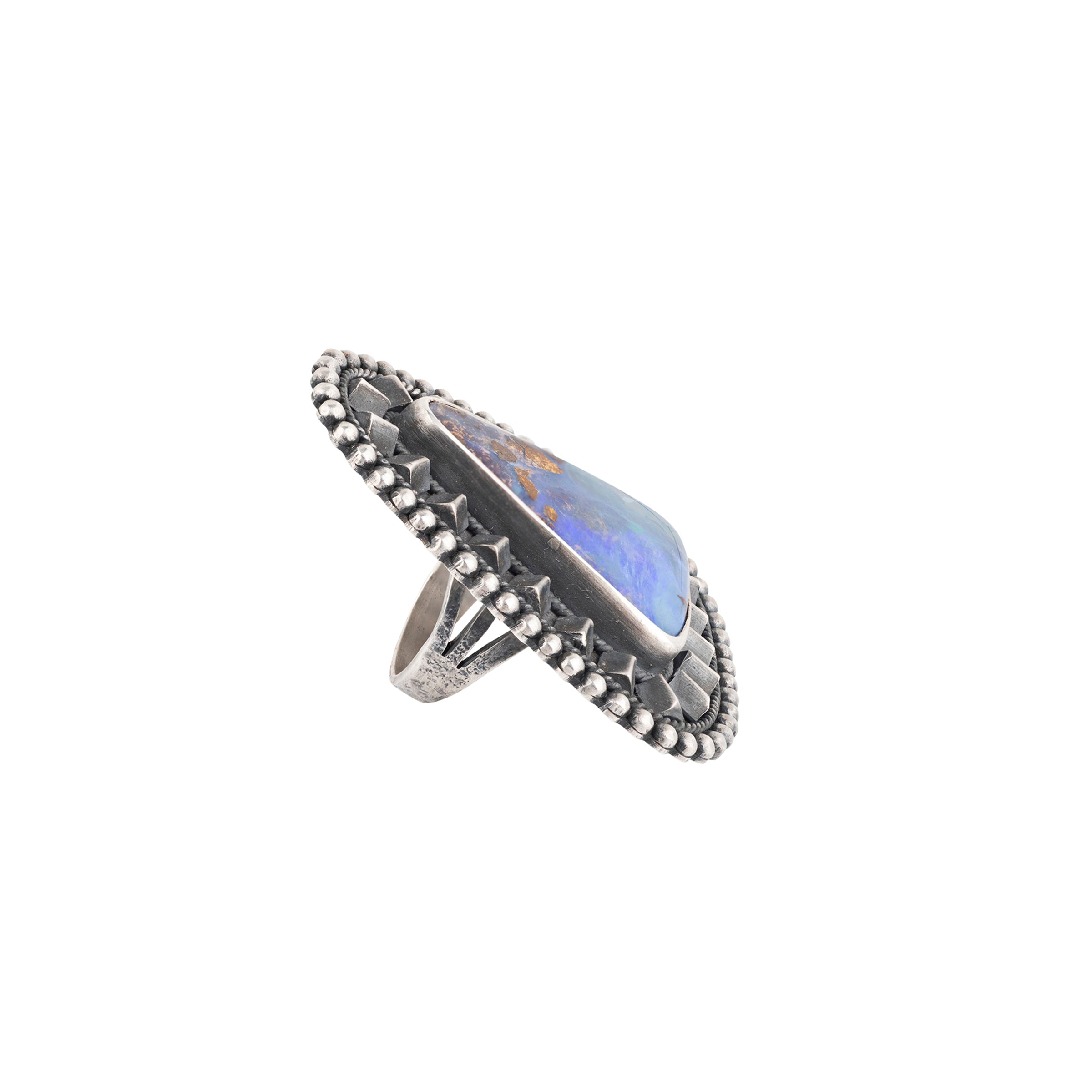 Nomad, ring, Australian boulder opal, sterling silver