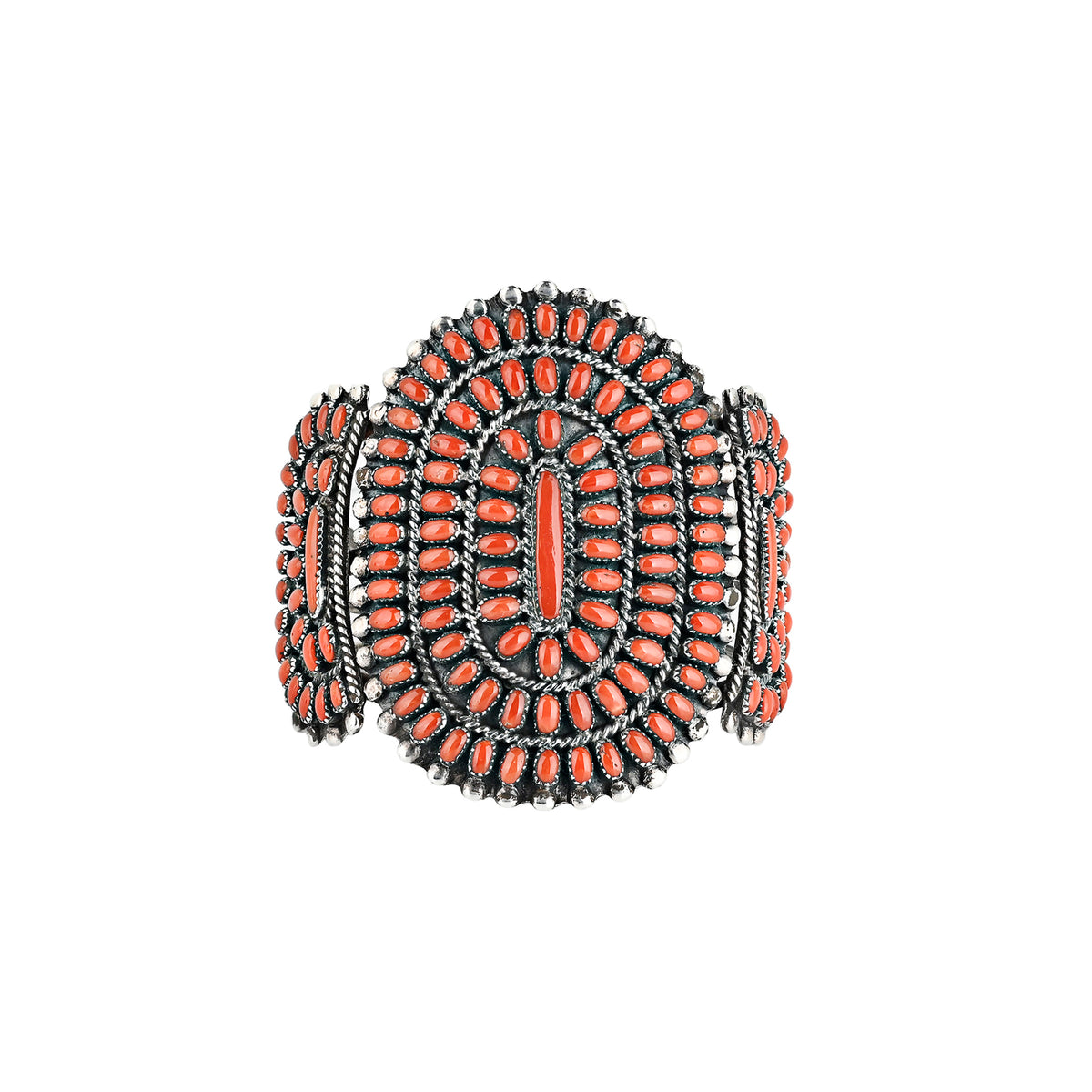 Vintage Coral Petit Point Cuff