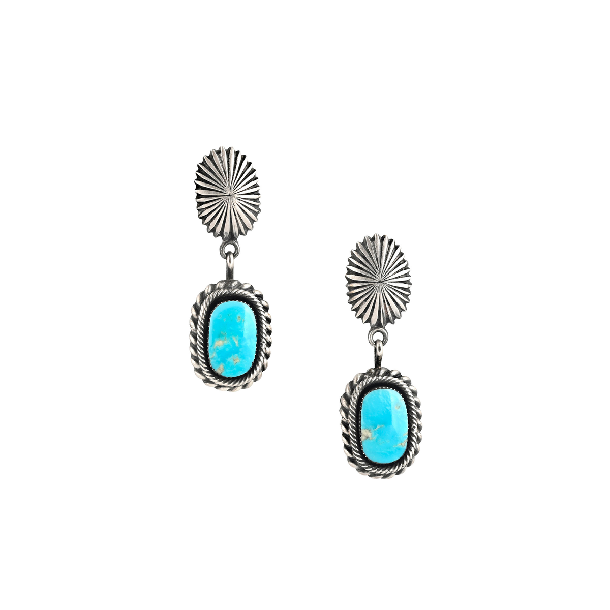 Vintage Turquoise Sunburst Earrings